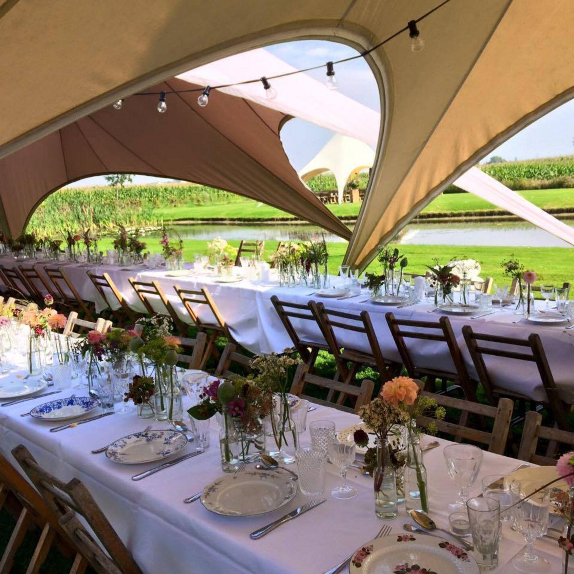 Stertent StellarLite - set 14 m - polyester Wit