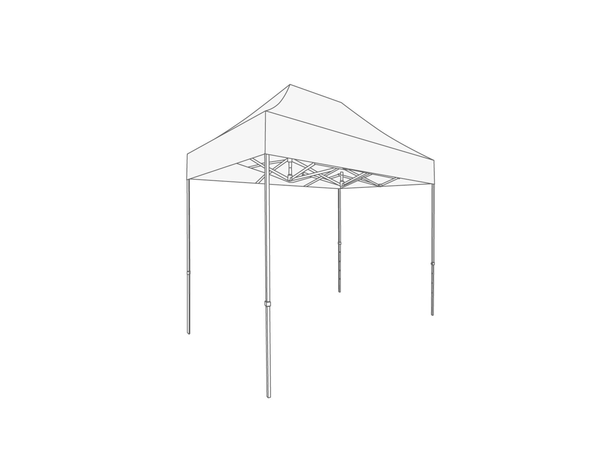 Folding tent Roof - 2x3m - PVC (matt) White