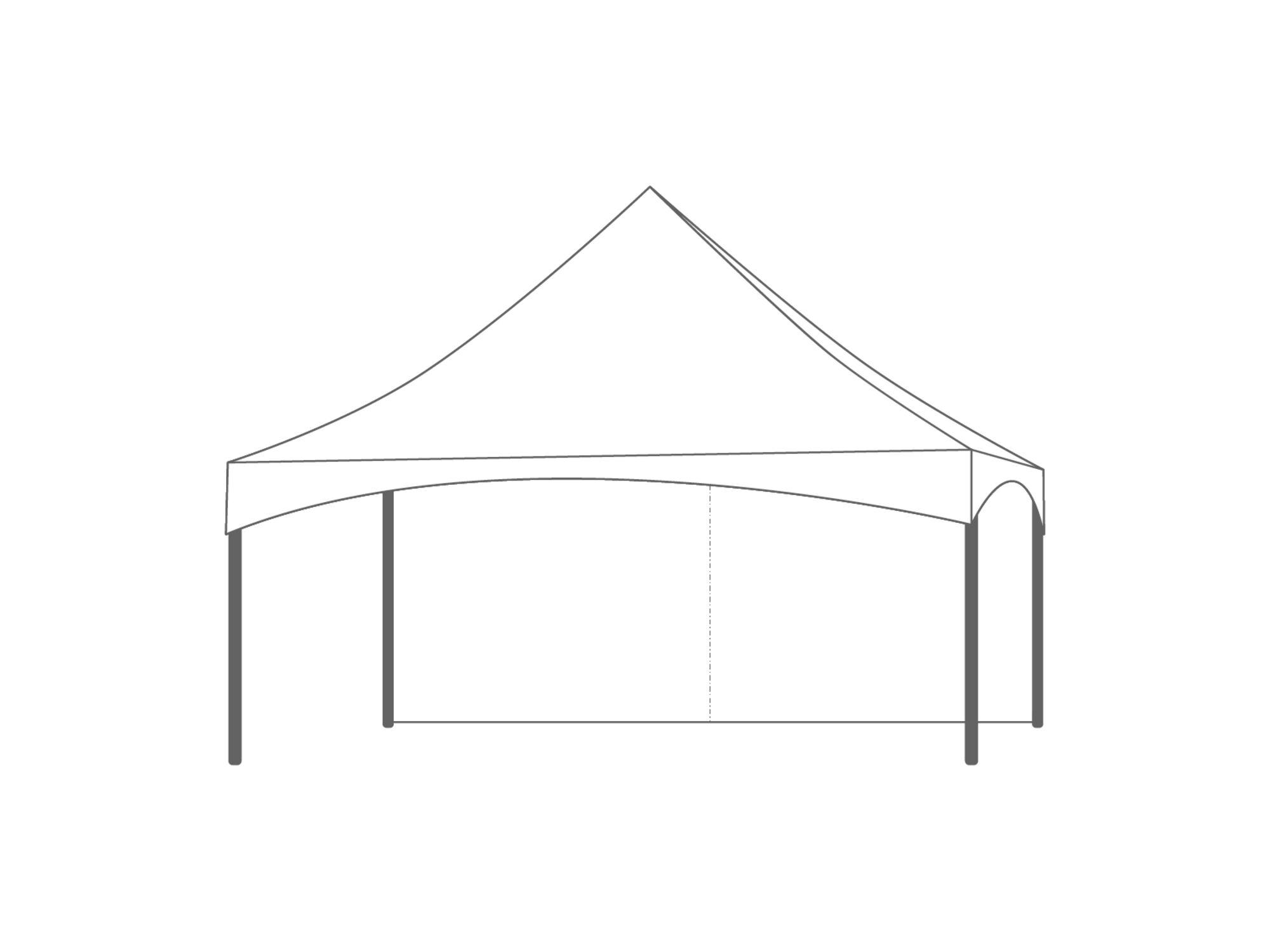 Pagoda tent keder sidewall 6m White