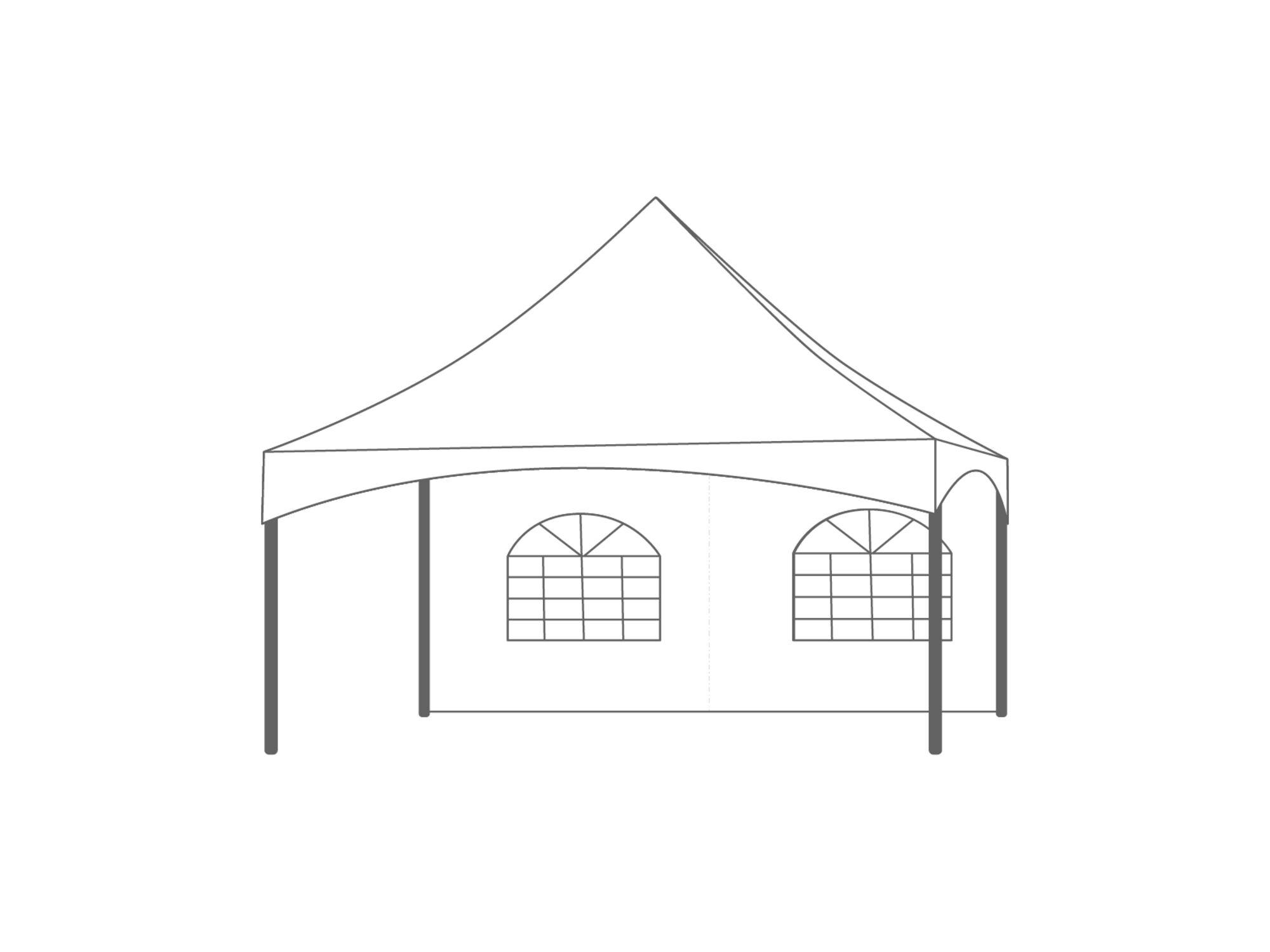 Pagoda tent keder sidewall window 5m White