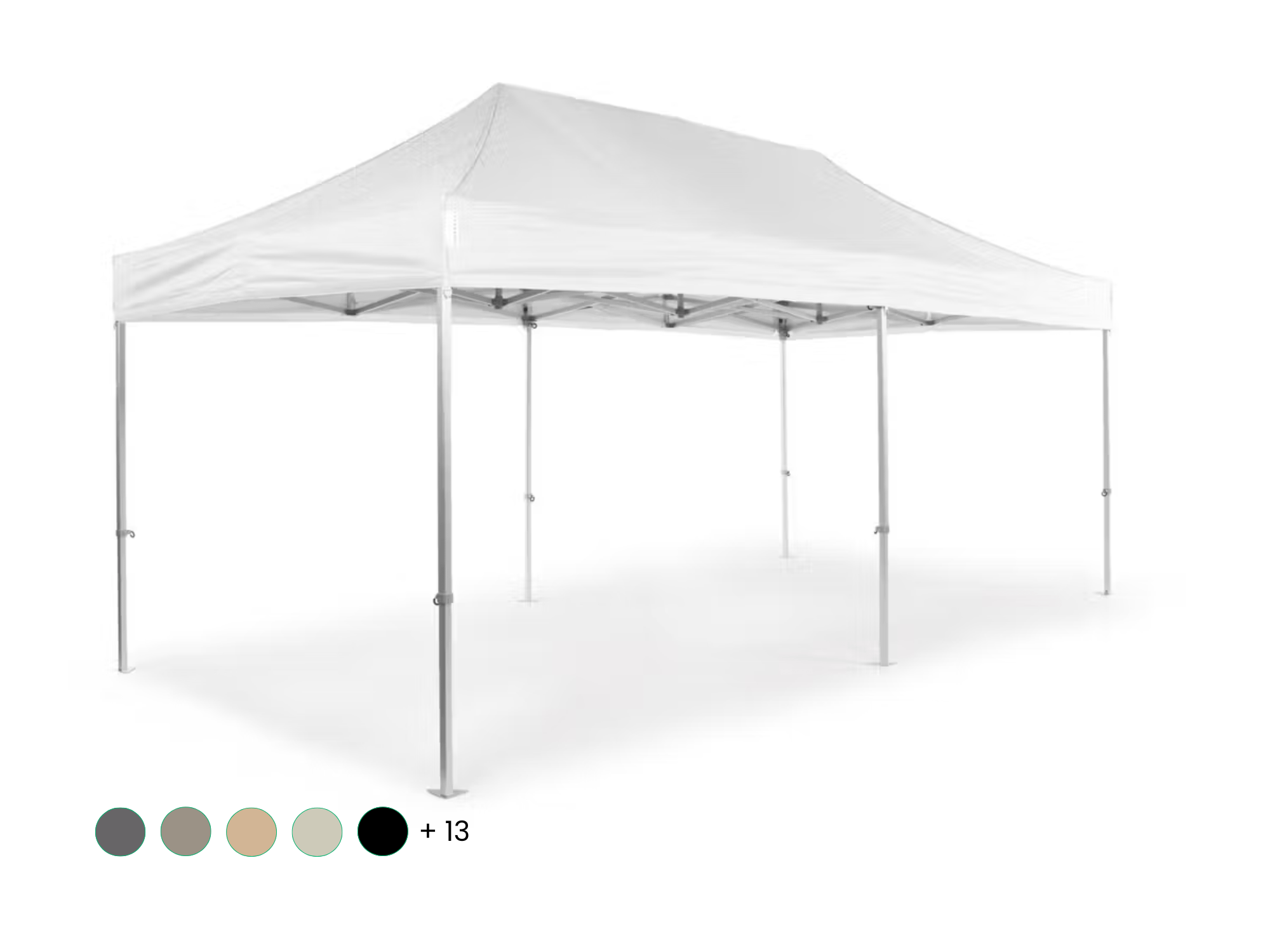 Carpa plegable AluLite con techo de poliéster - 3x6m blanco