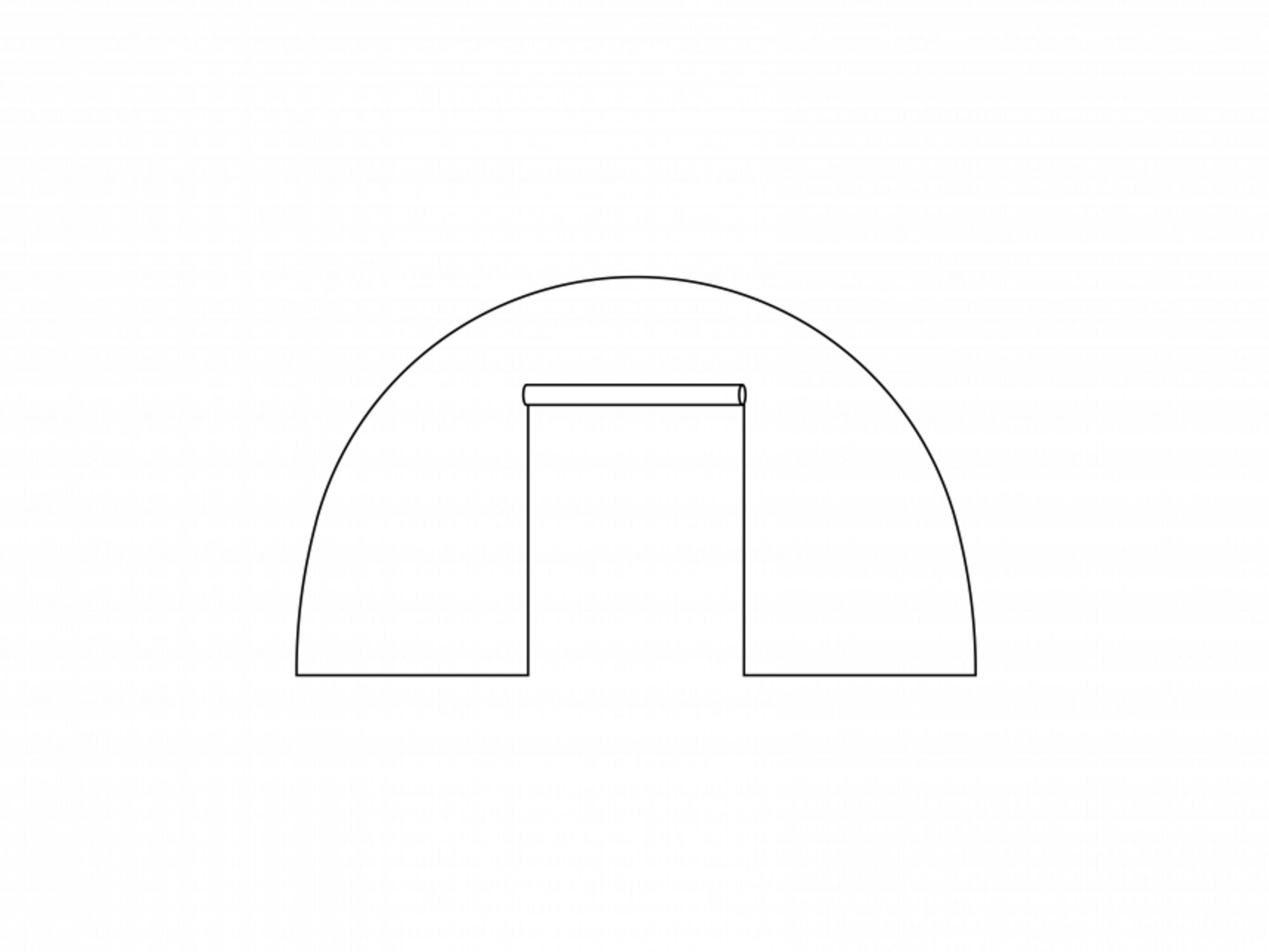 Tente gonflable Globe Paroi porte roll up (2 tirettes) - 5m Blanc