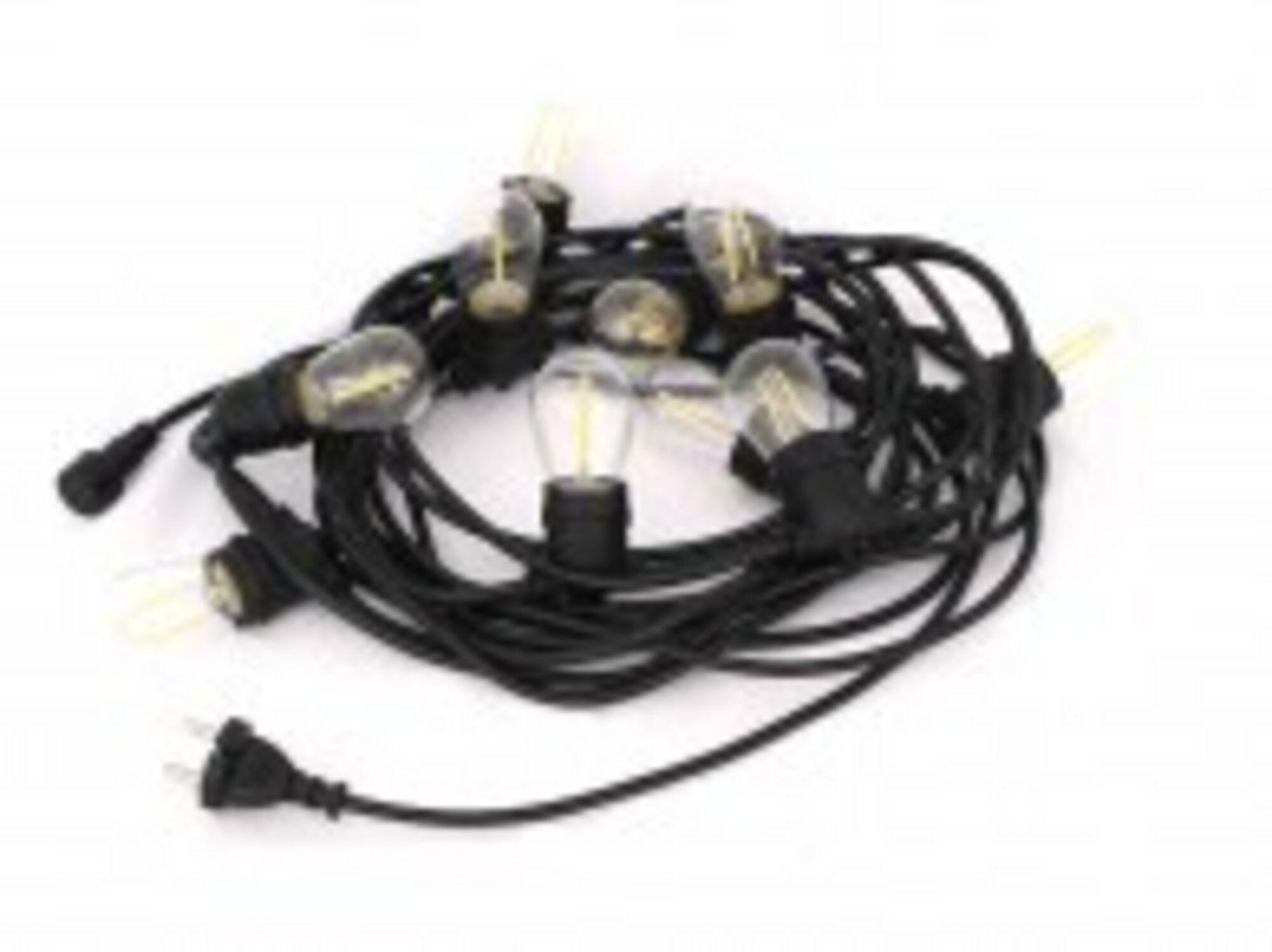 Føro Vintage string light warm white - set of 10 meter with 20 plastic led light bulbs