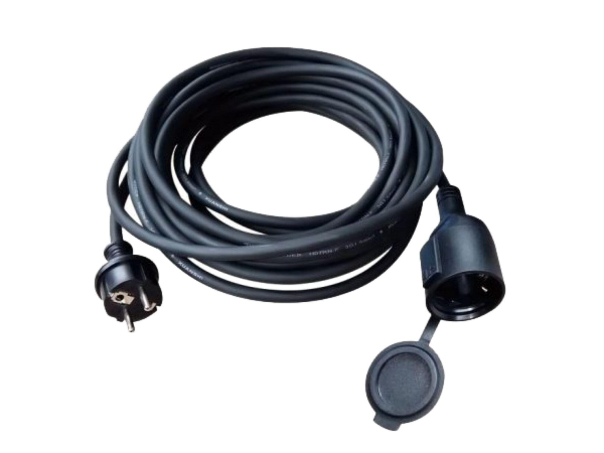 Outdoor extension cord 10 m | IP44 Splashproof | Rubber cable