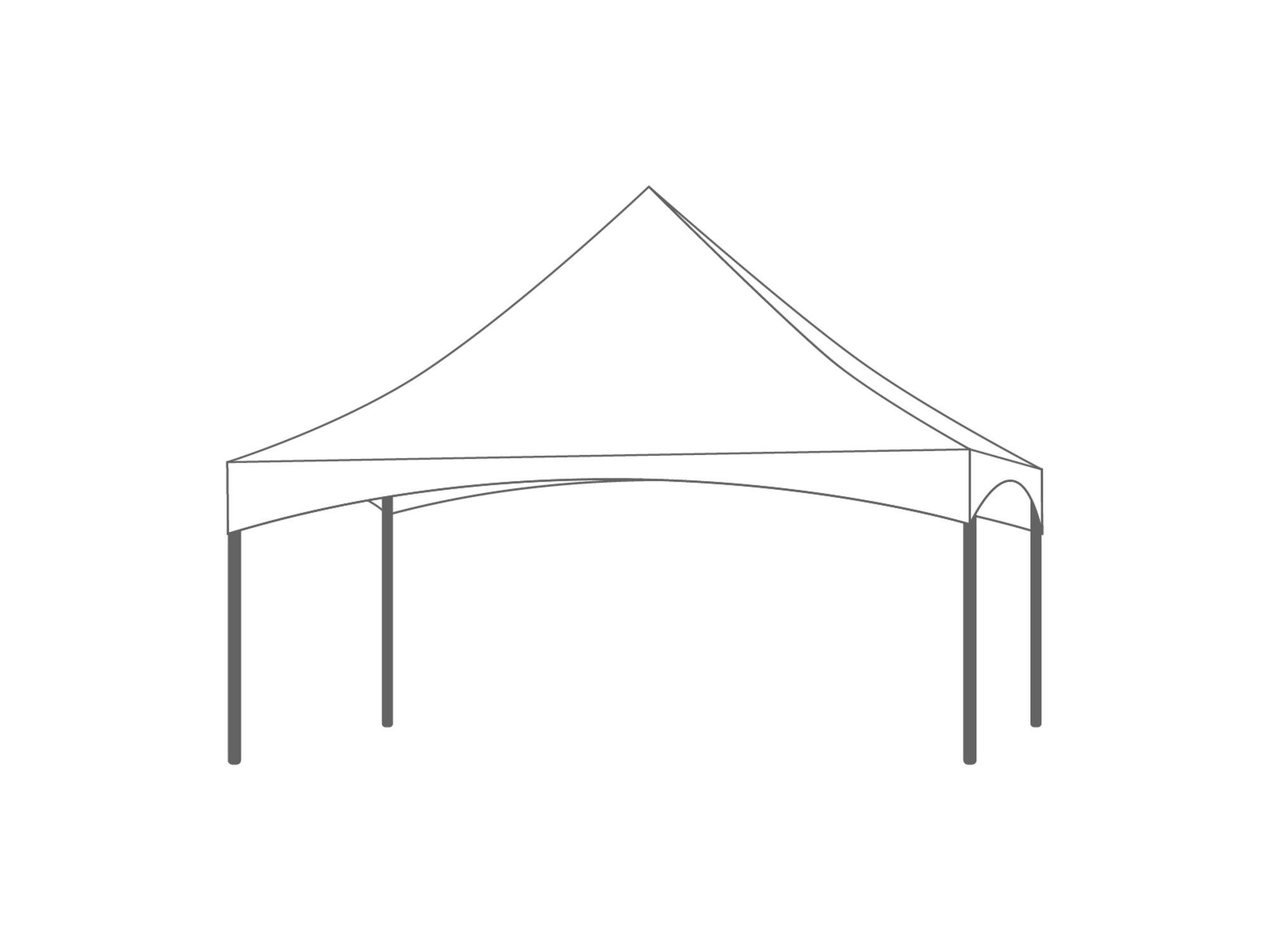 Pagoda tent roof 6x6m White