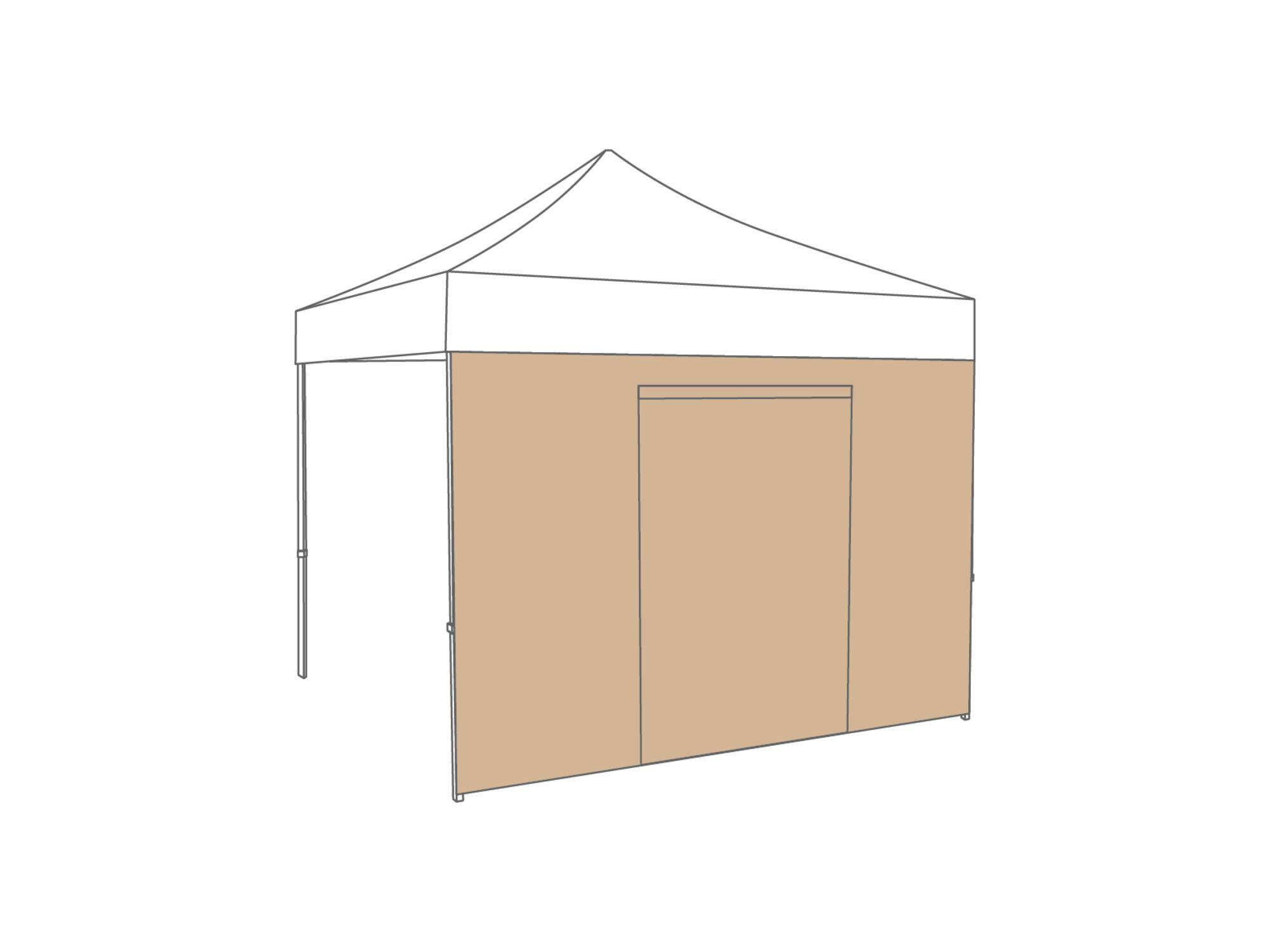 Folding tent Sidewall door - 4m - Polyester Desert Sand