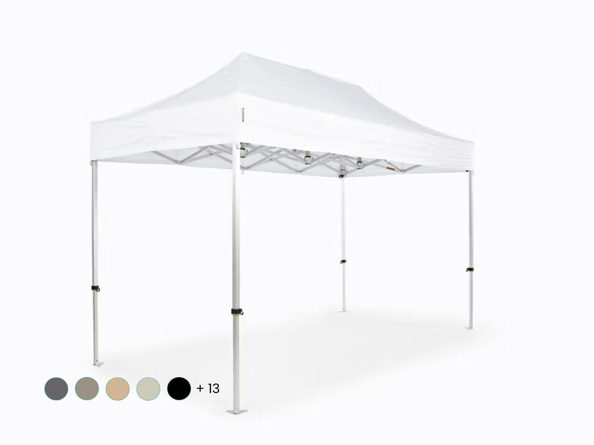 Carpa plegable AluForce con techo de poliéster - 2x4m blanco