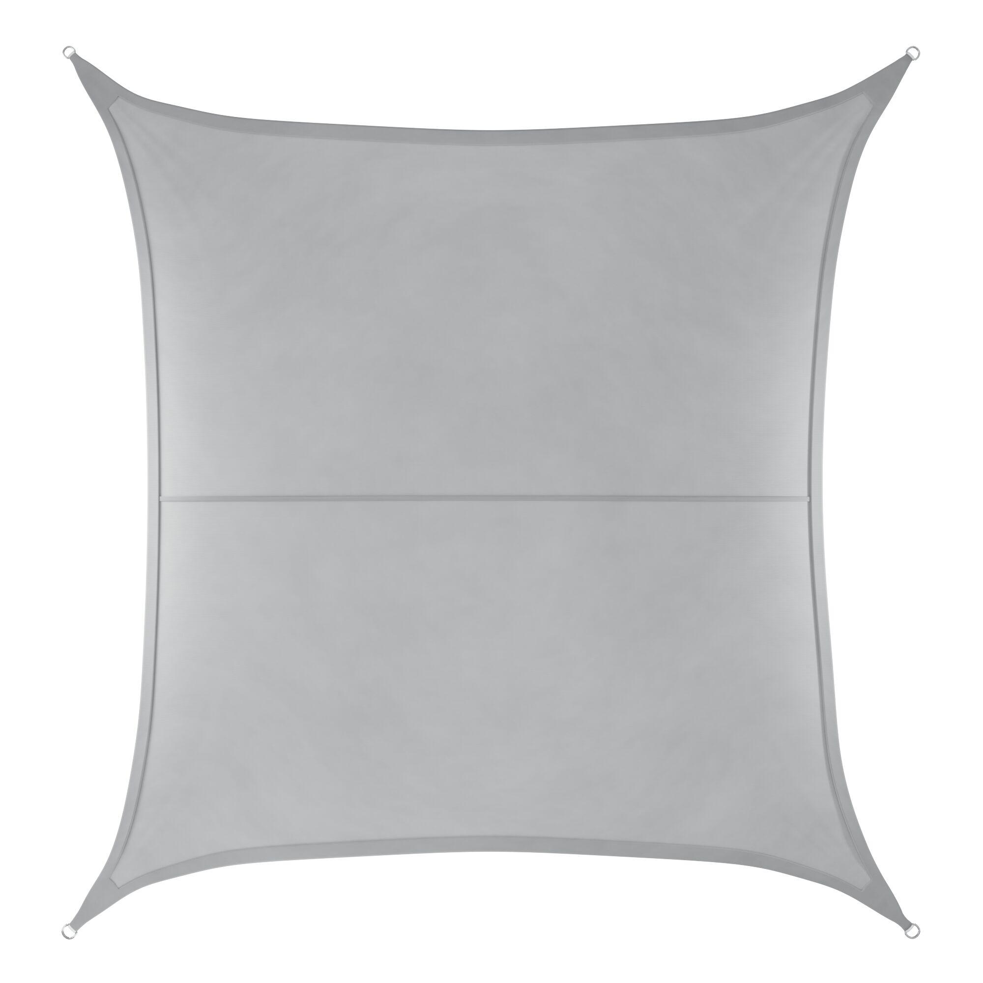 Shade sail - square - 4 x 4 m light grey