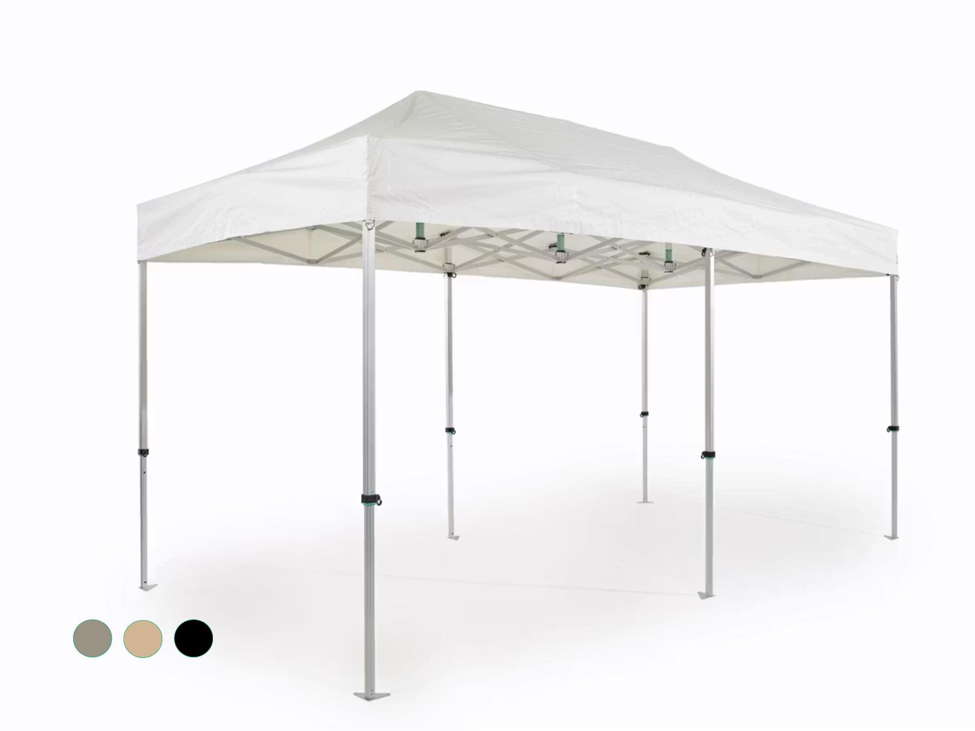 Carpa plegable AluForce con techo de PVC- 2,5x5m blanco
