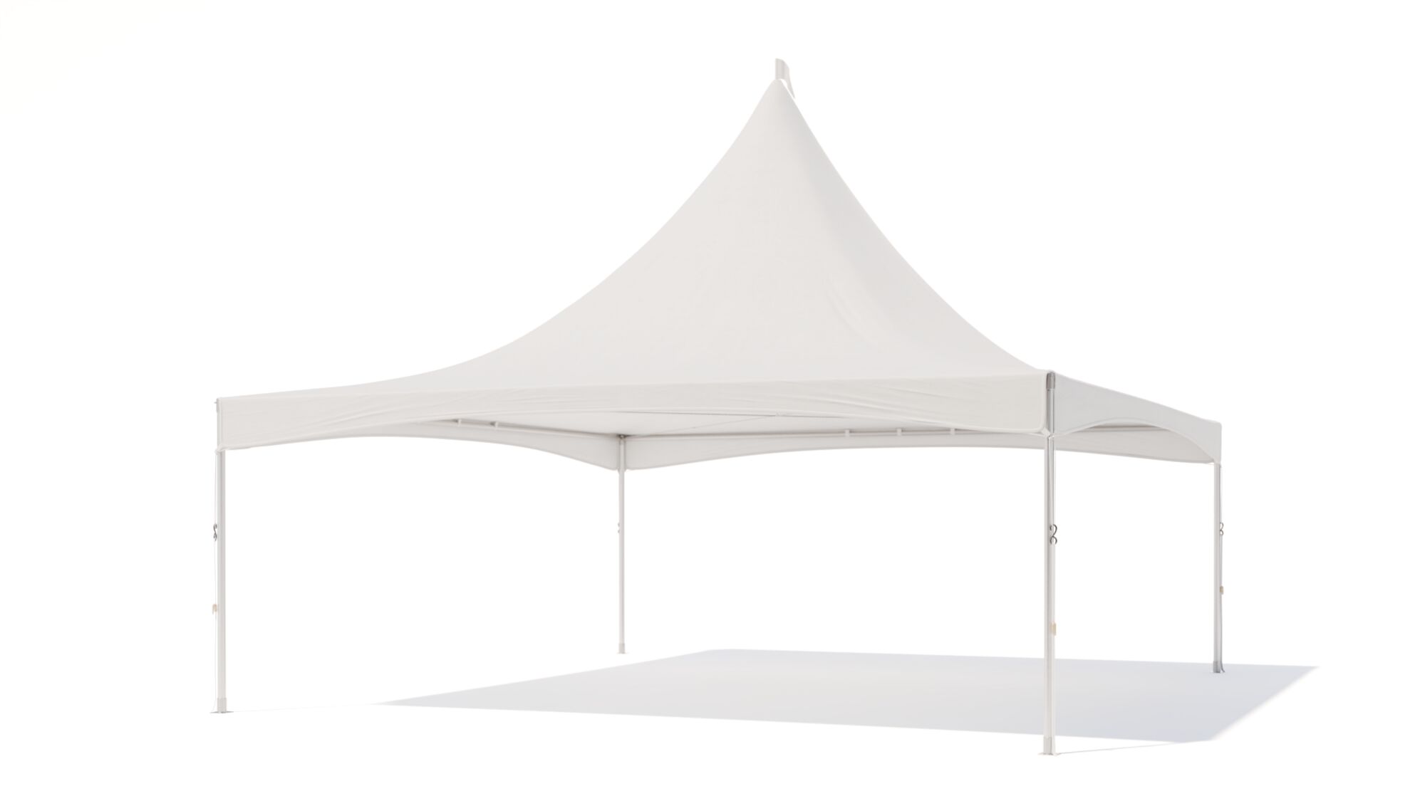 Pagoda tent keder round pole - without sidewalls - 6x6m White