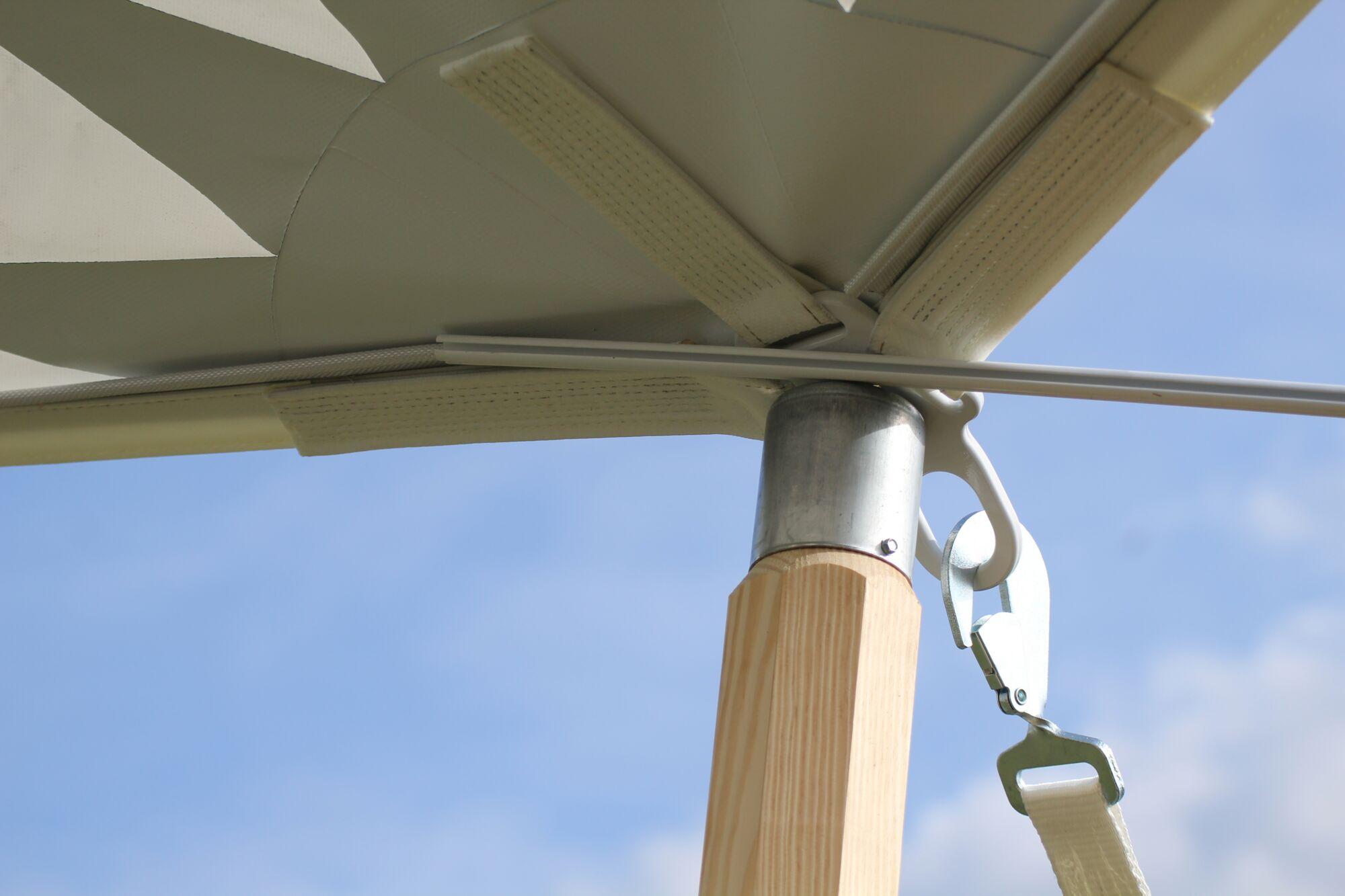 Sailcloth rail for sidewall