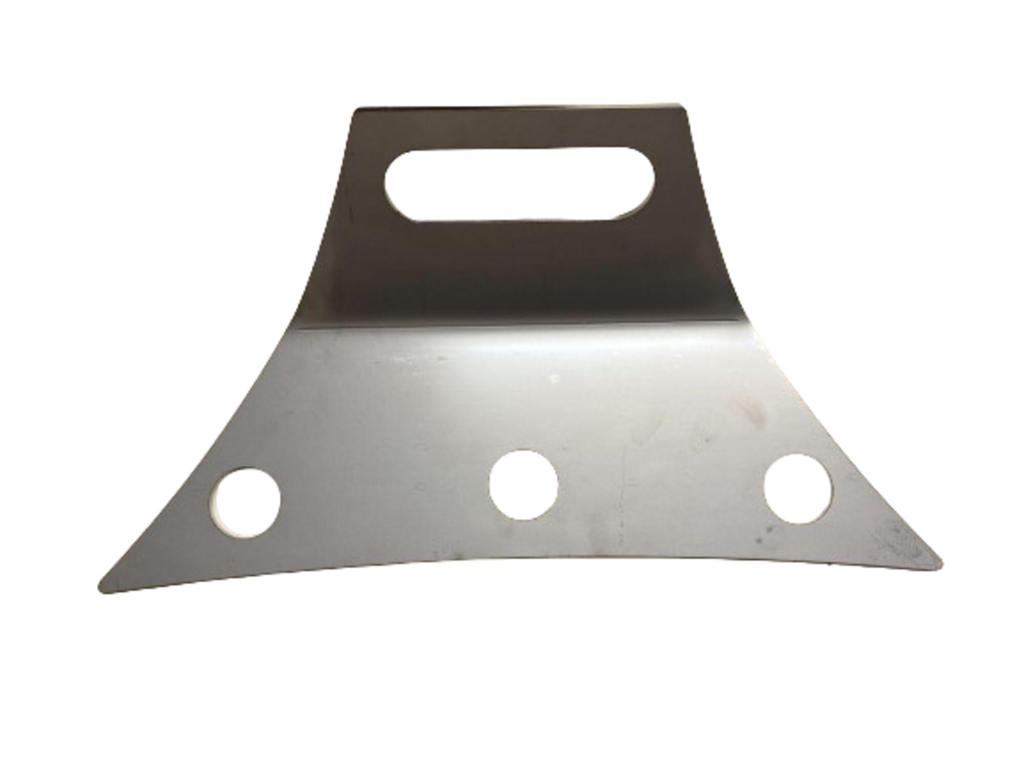 Stainless steel anchoring plate for 3 pegs - Folded
