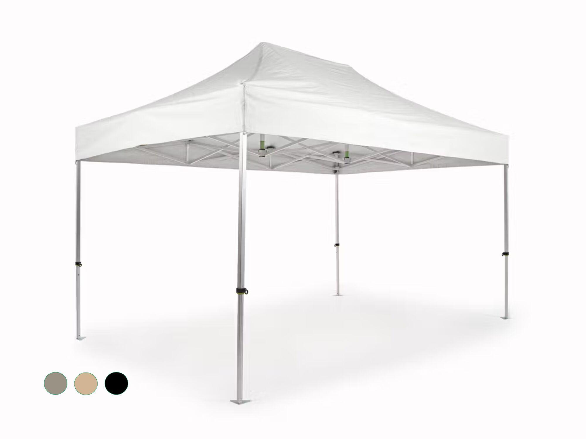 Carpa plegable AluForce con techo de PVC- 3x4,5m blanco