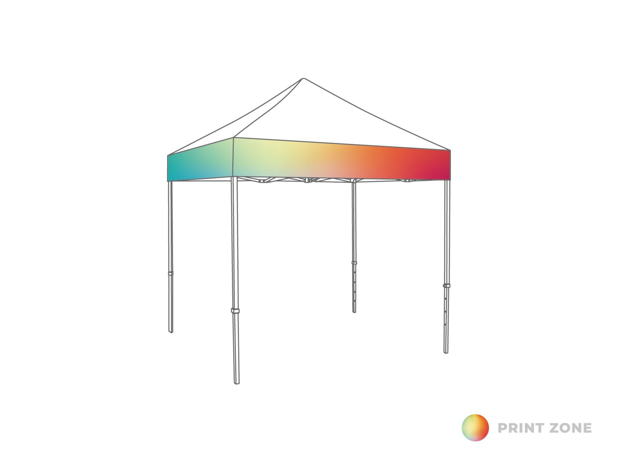 Digital print valance folding tent - 2,5x2,5m
