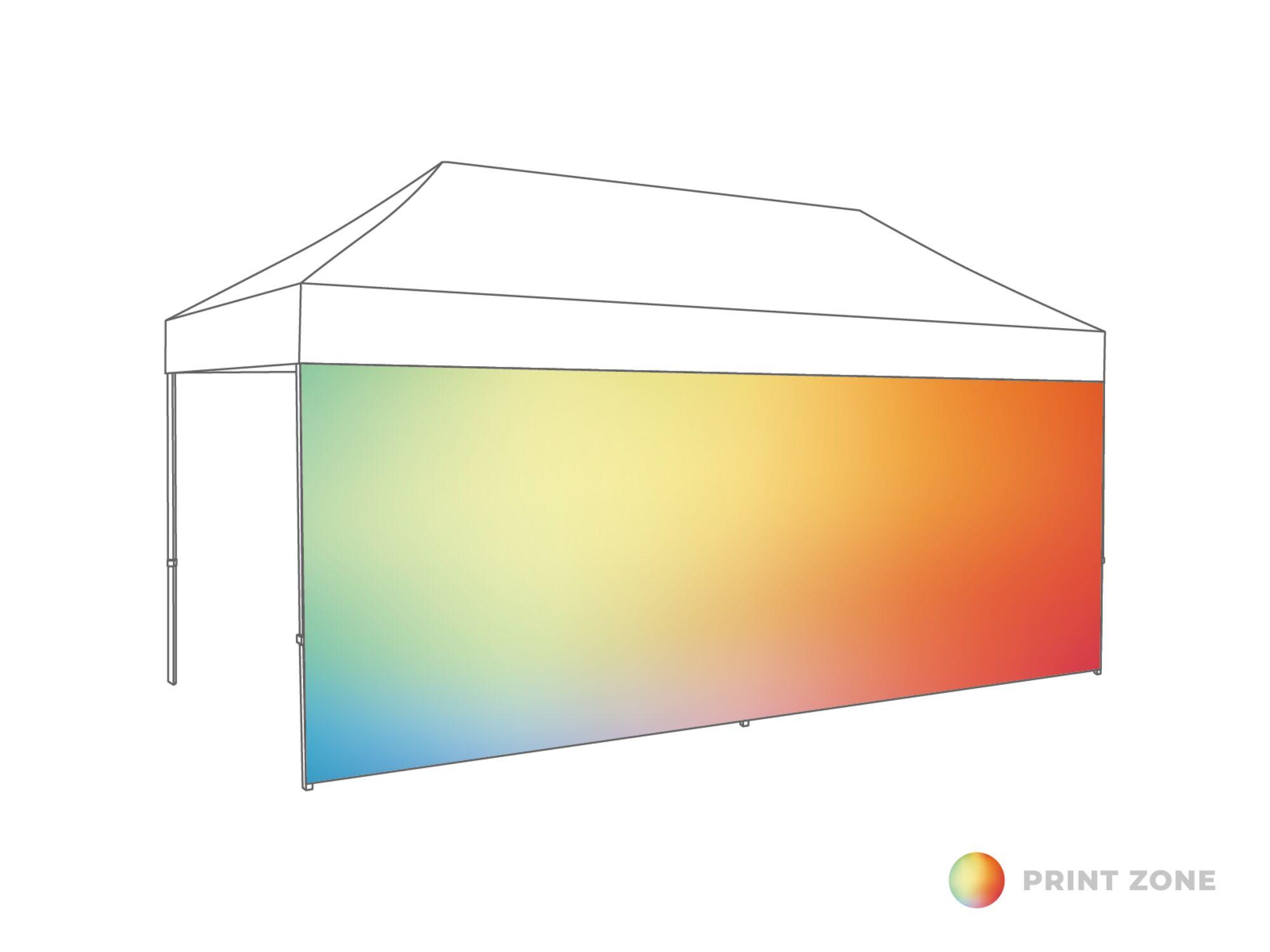 Digital print sidewall recto/verso folding tent - 5m