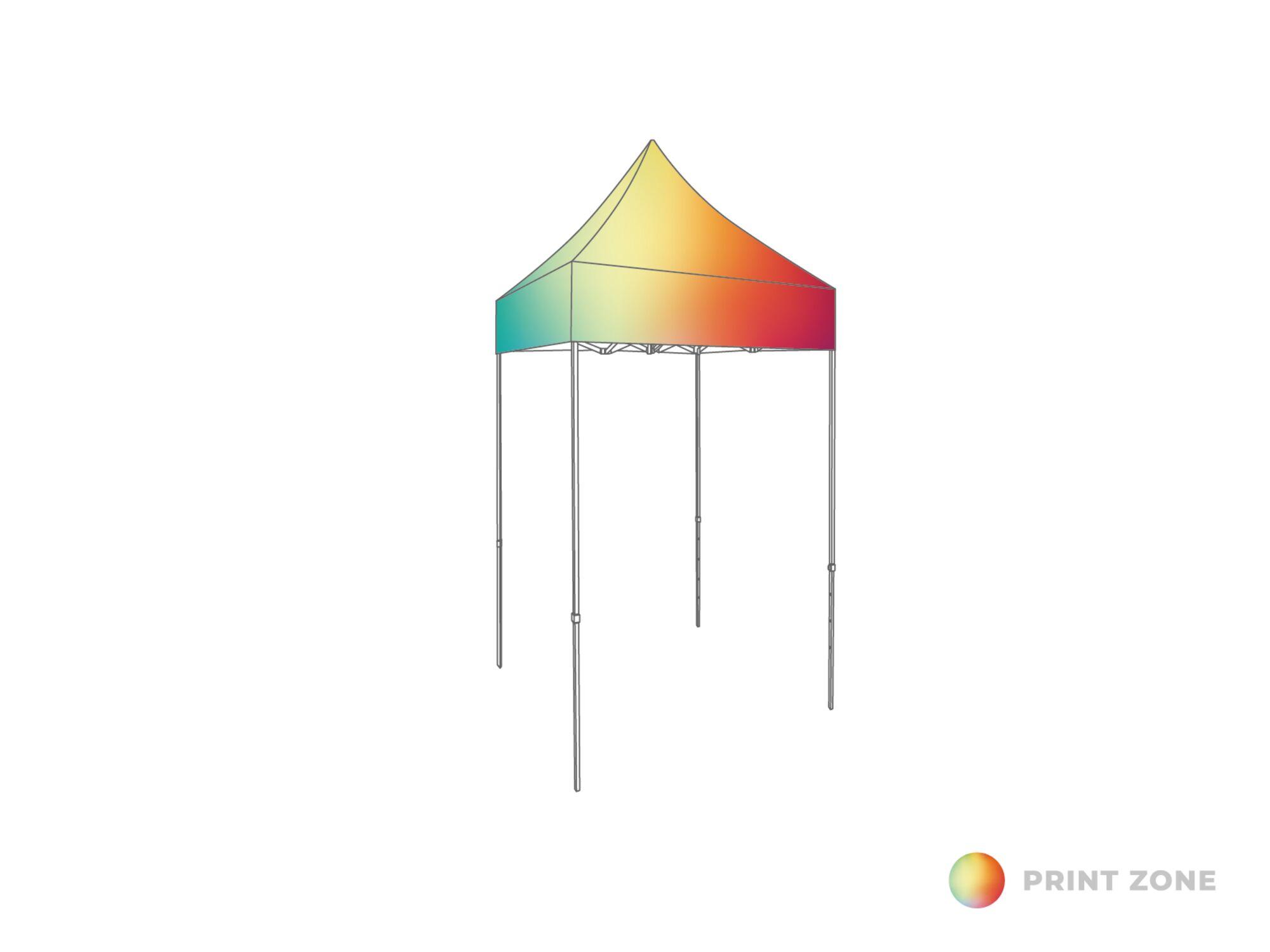 Digital print - PVC Roof folding tent - 1,5x1,5m