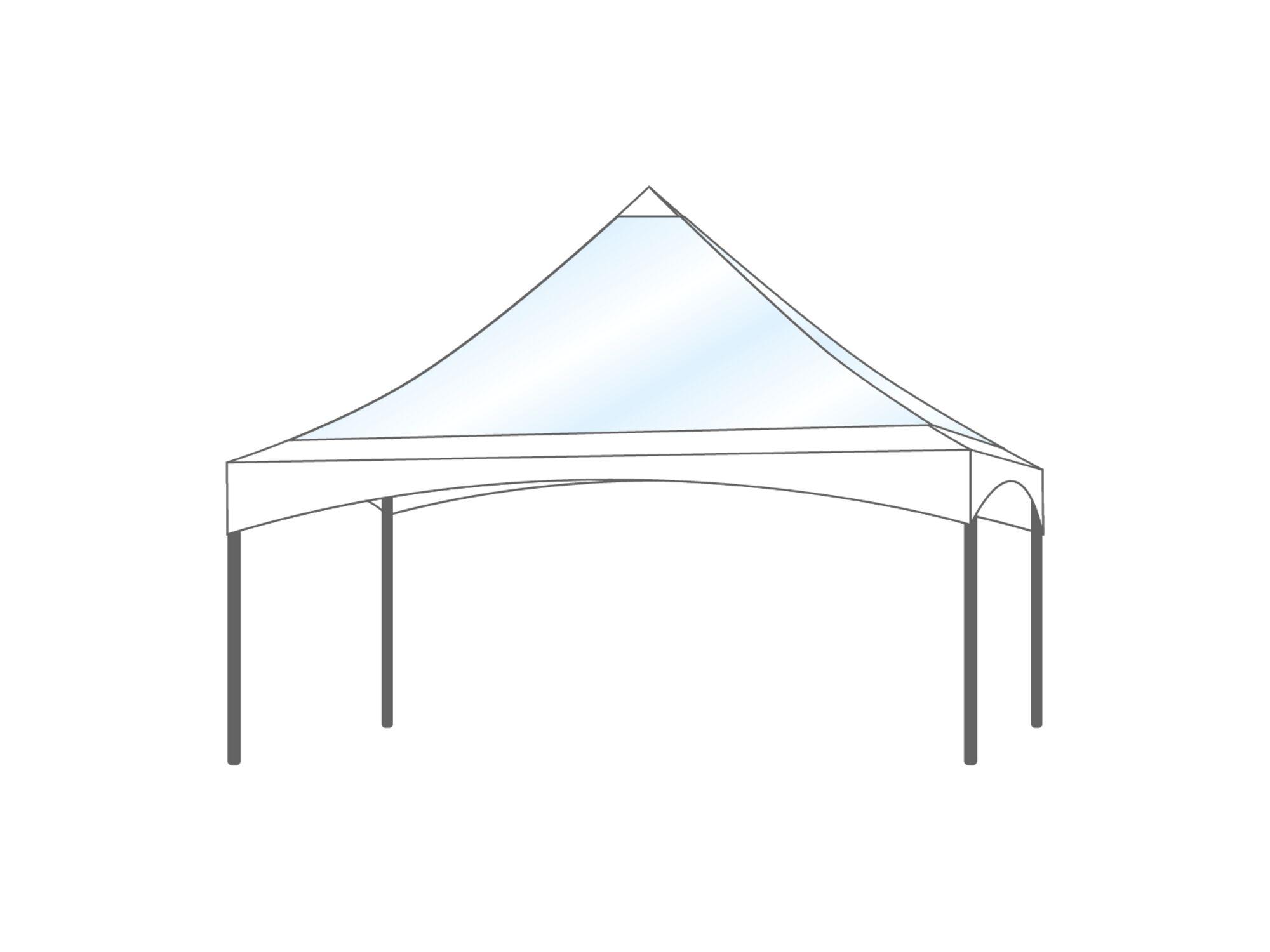 Pagoda tent roof 6x6m Panorama White