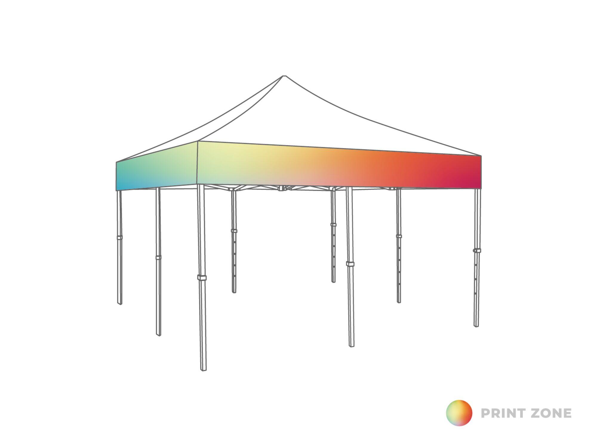 Digital print - PVC Valance folding tent - 5x5m