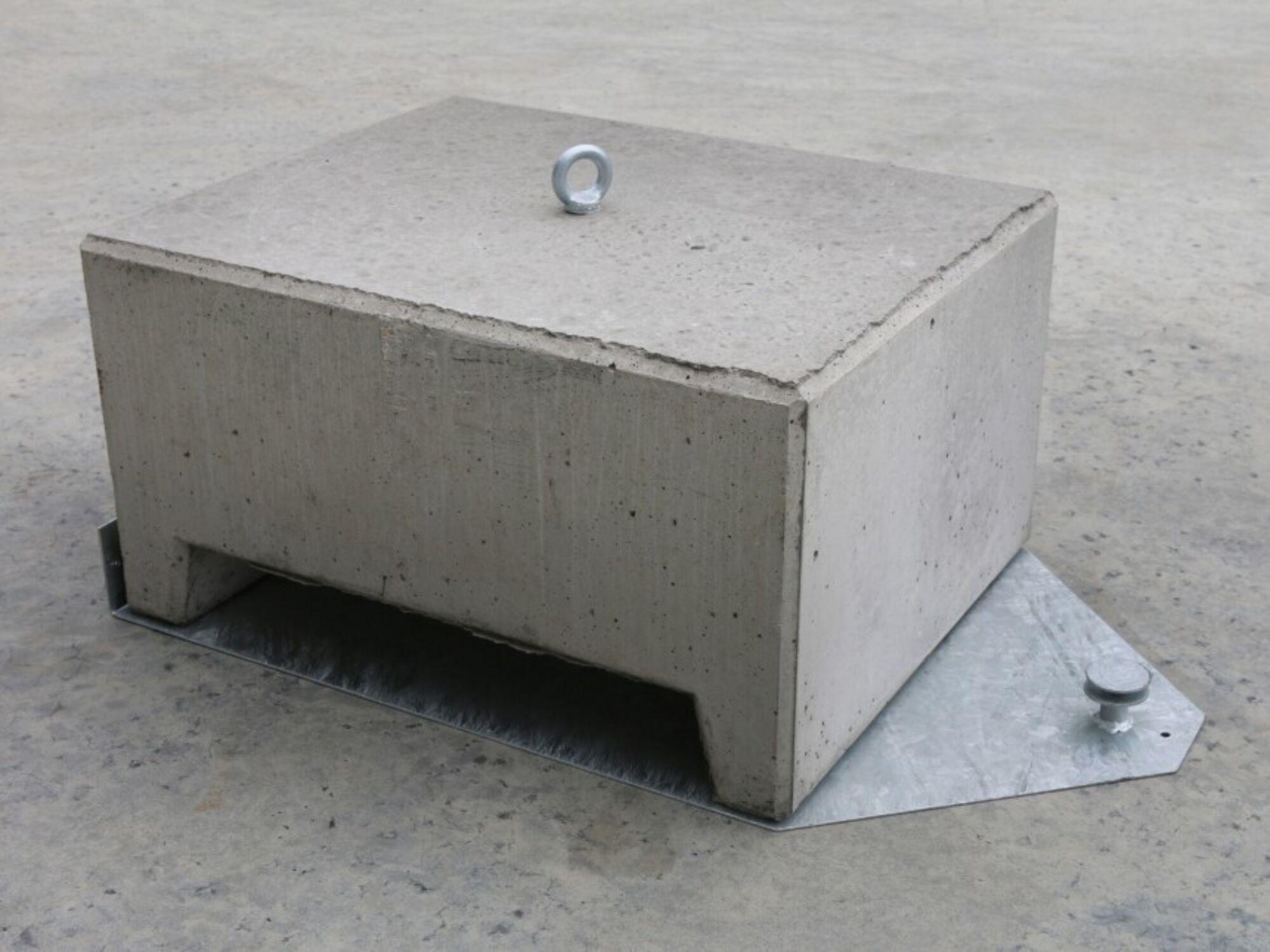 Tente étoile - plaque en acier pour bloc de béton - 340 kg