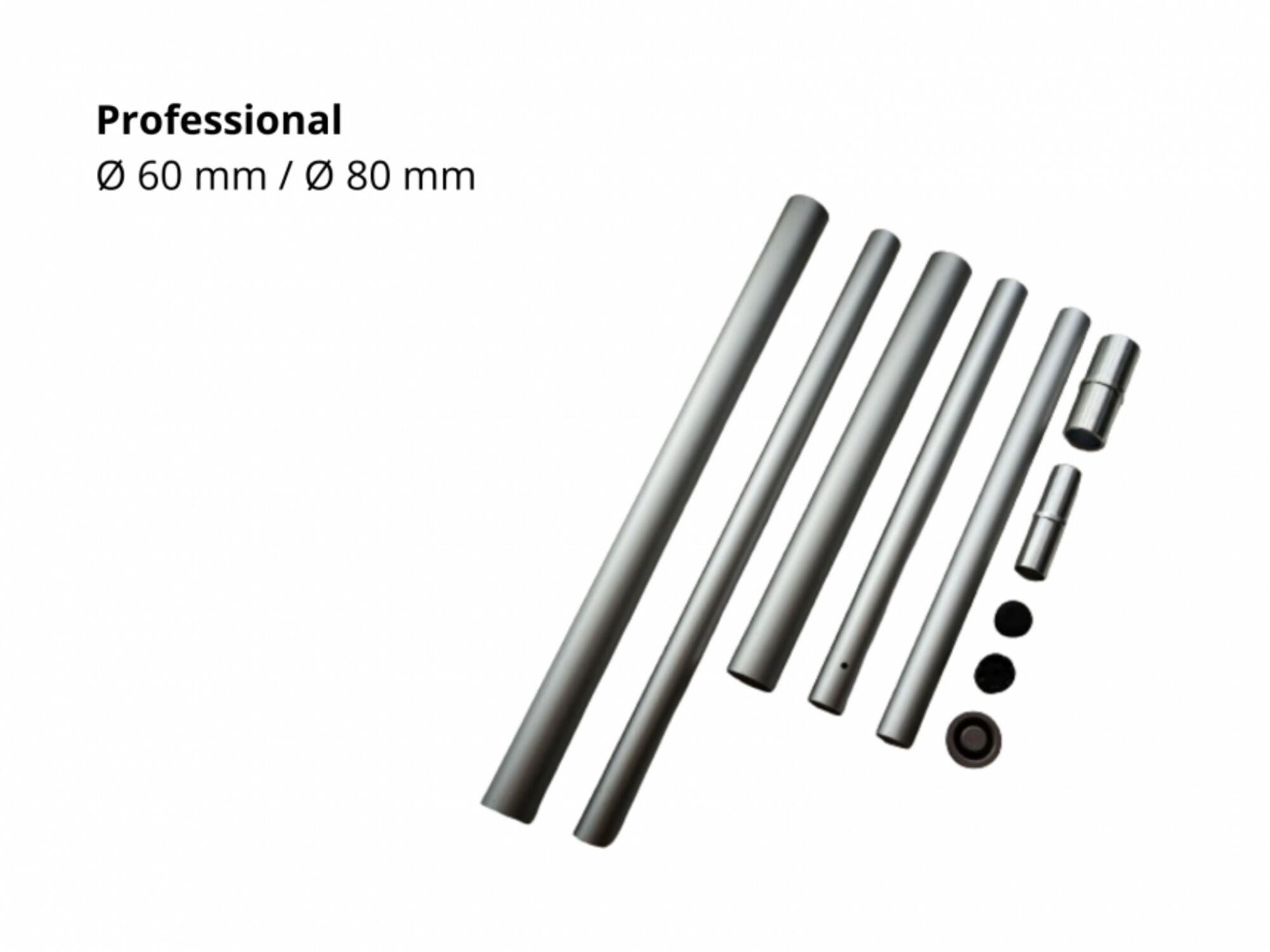 Aluminum pole set for stretch tent 6,5x10 | Professional (Ø 60 mm - Ø 80 mm)