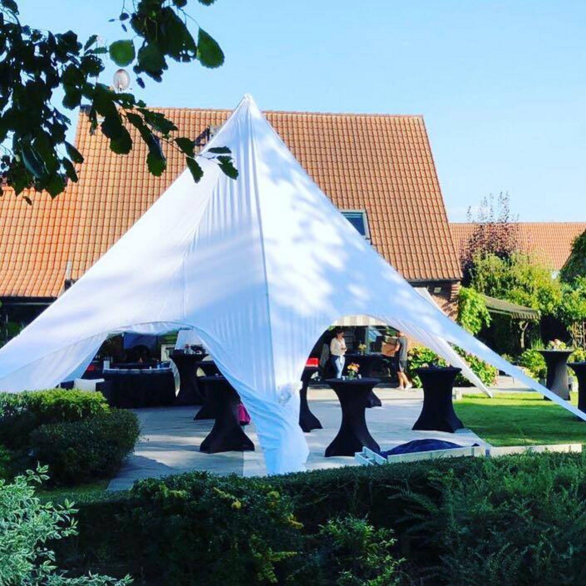 Carpa estrella - set completo - 10 m de diámetro - poliéster blanco