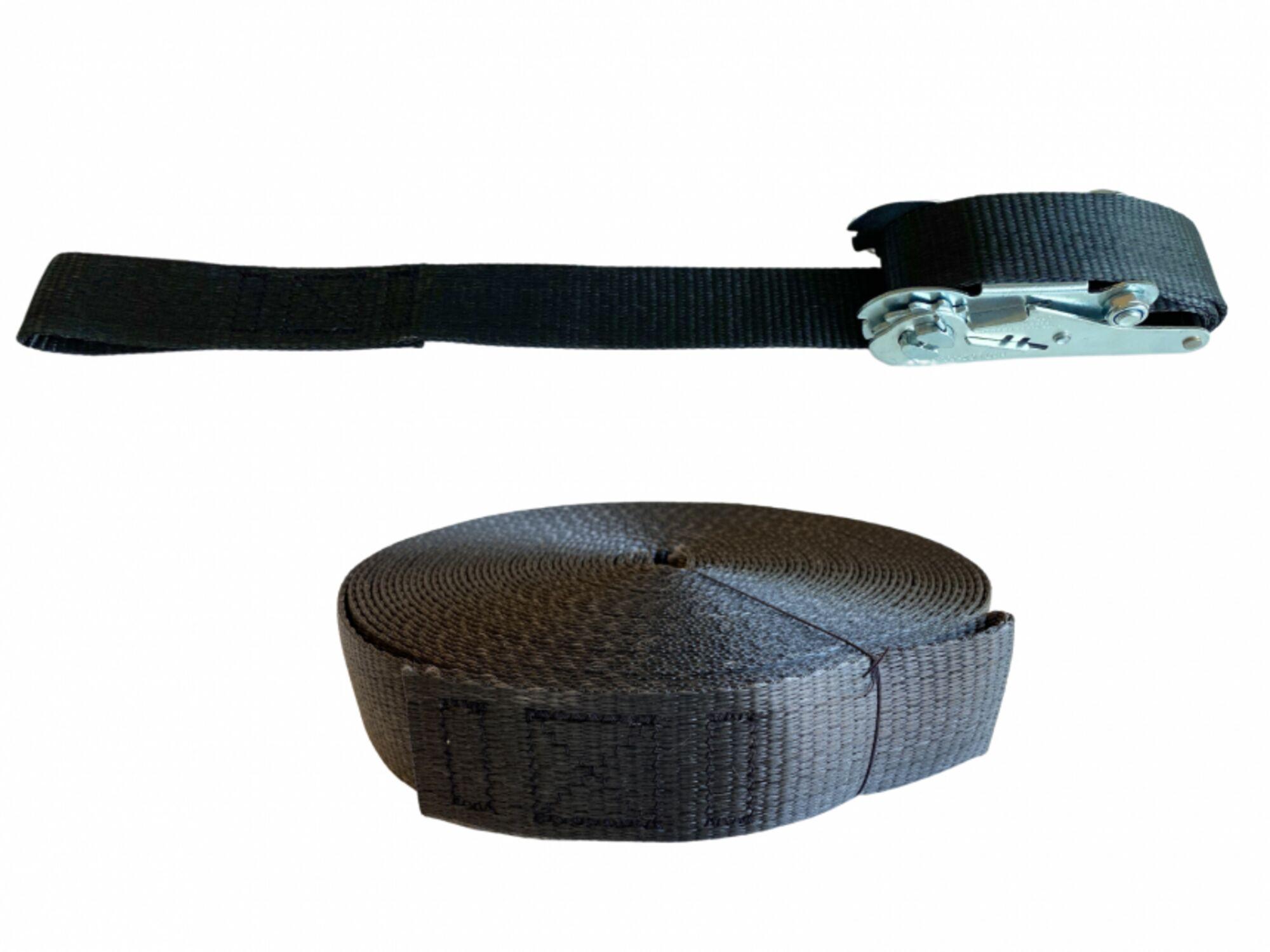 Storm belt with ratchet - 20 m - black