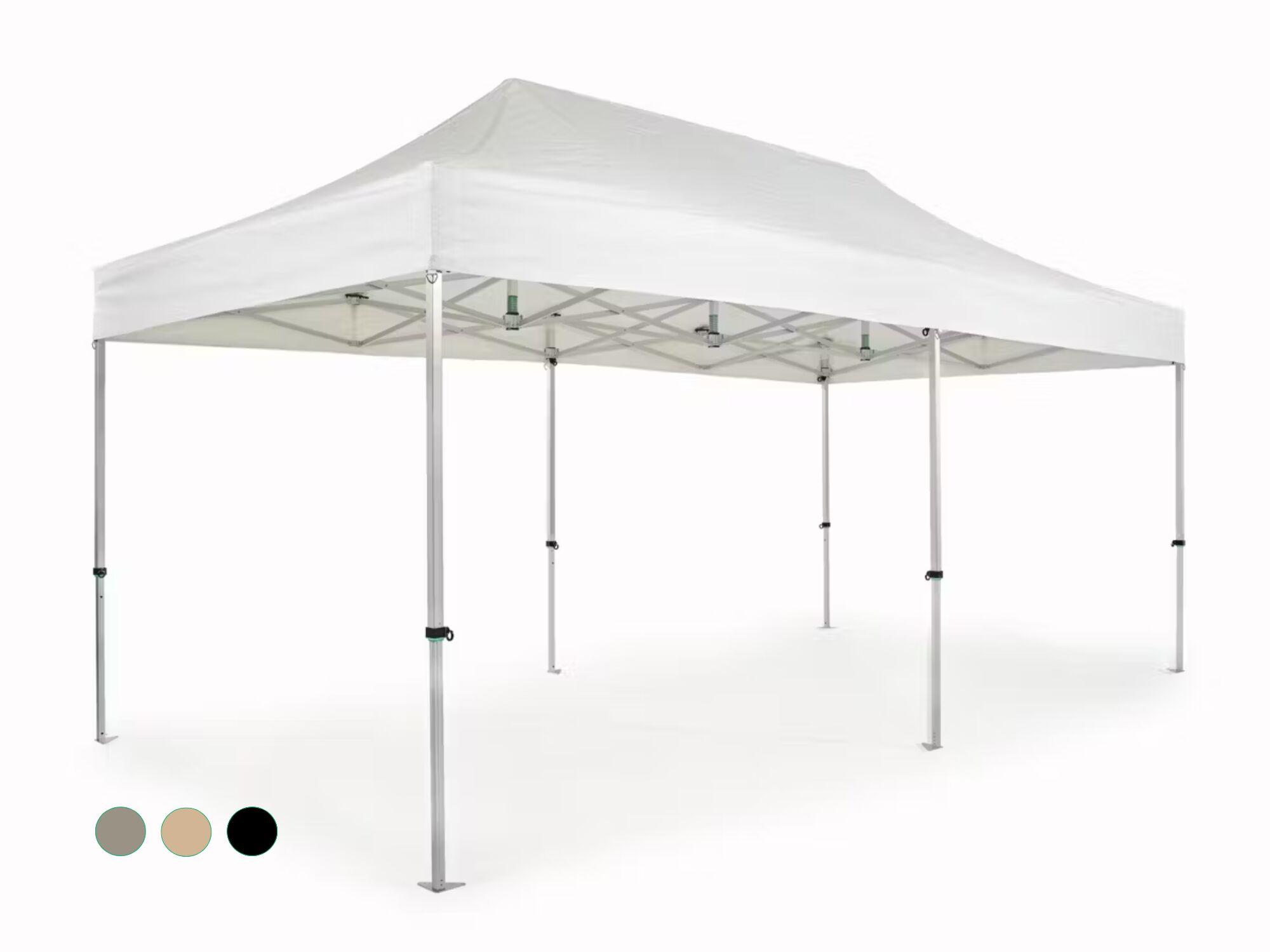 Carpa plegable AluForce con techo de PVC- 3x6m blanco