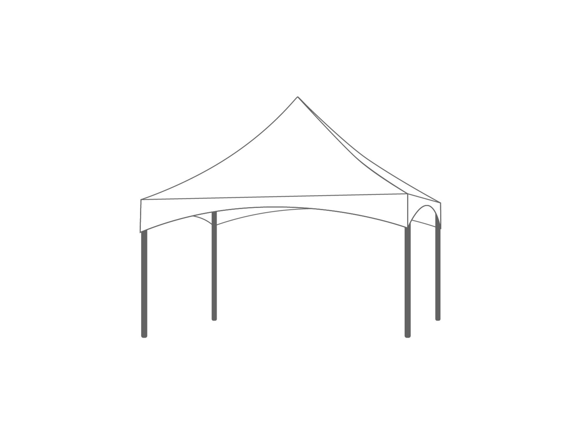 Pagoda tent roof 4x4m White