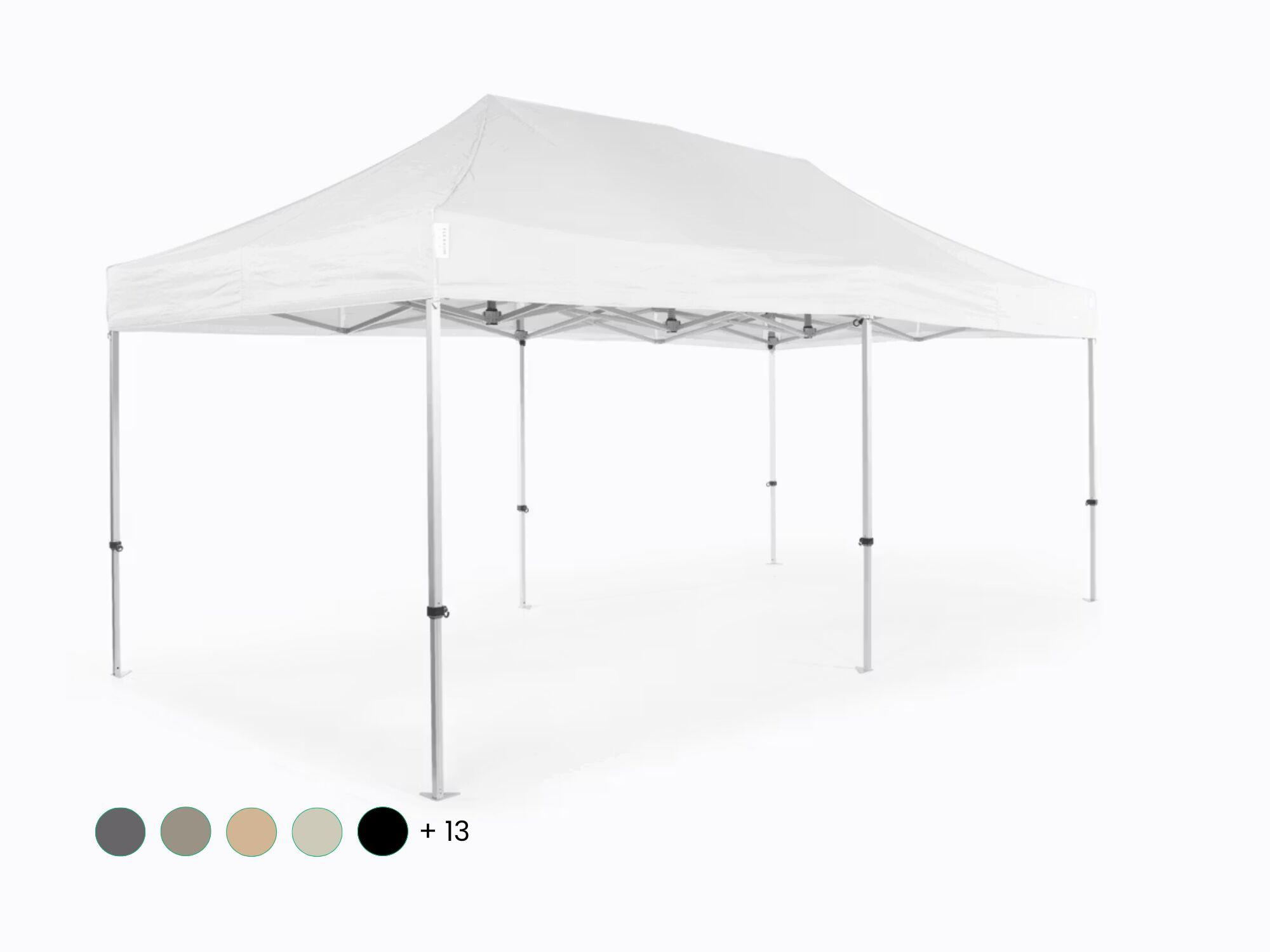 Carpa plegable AluForce con techo de poliéster - 2,5x5m blanco