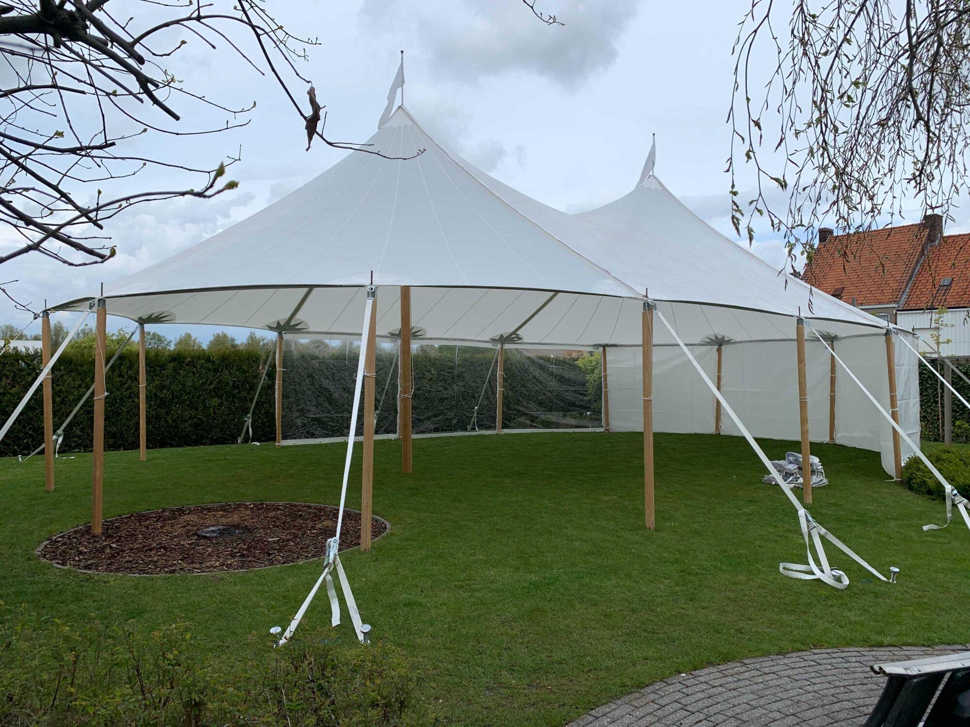 Sailcloth Zelt 10x16m - Durchgangshöhe 2,44m Weiß