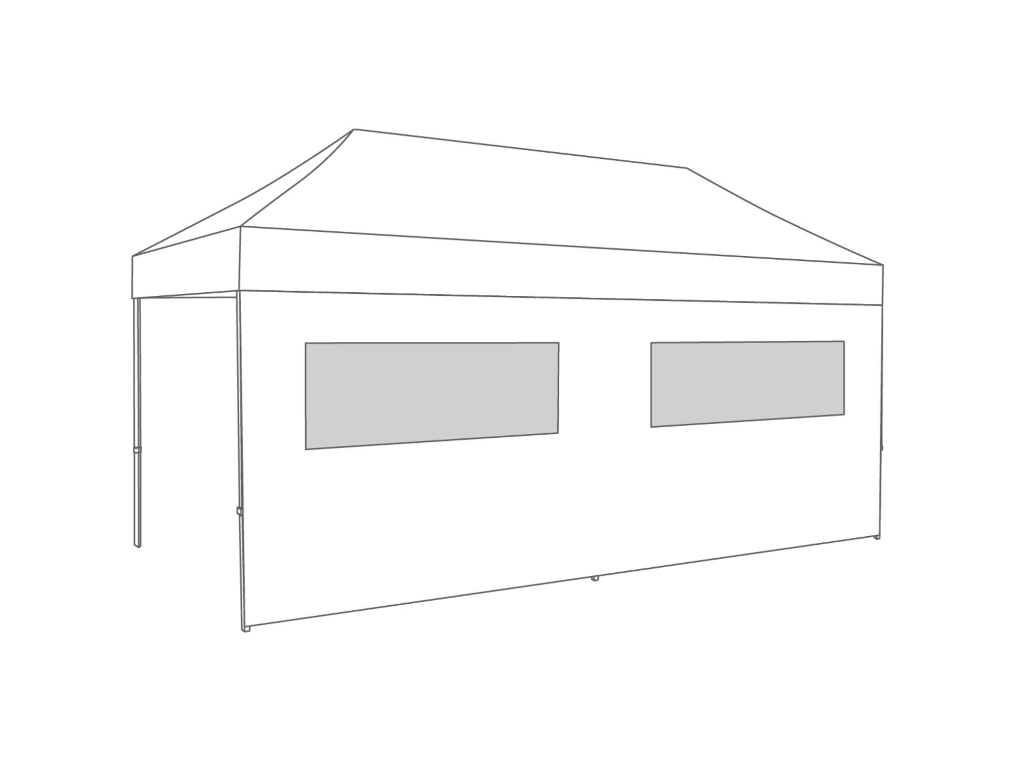Folding tent Sidewall window - 5m - PVC (matt) White