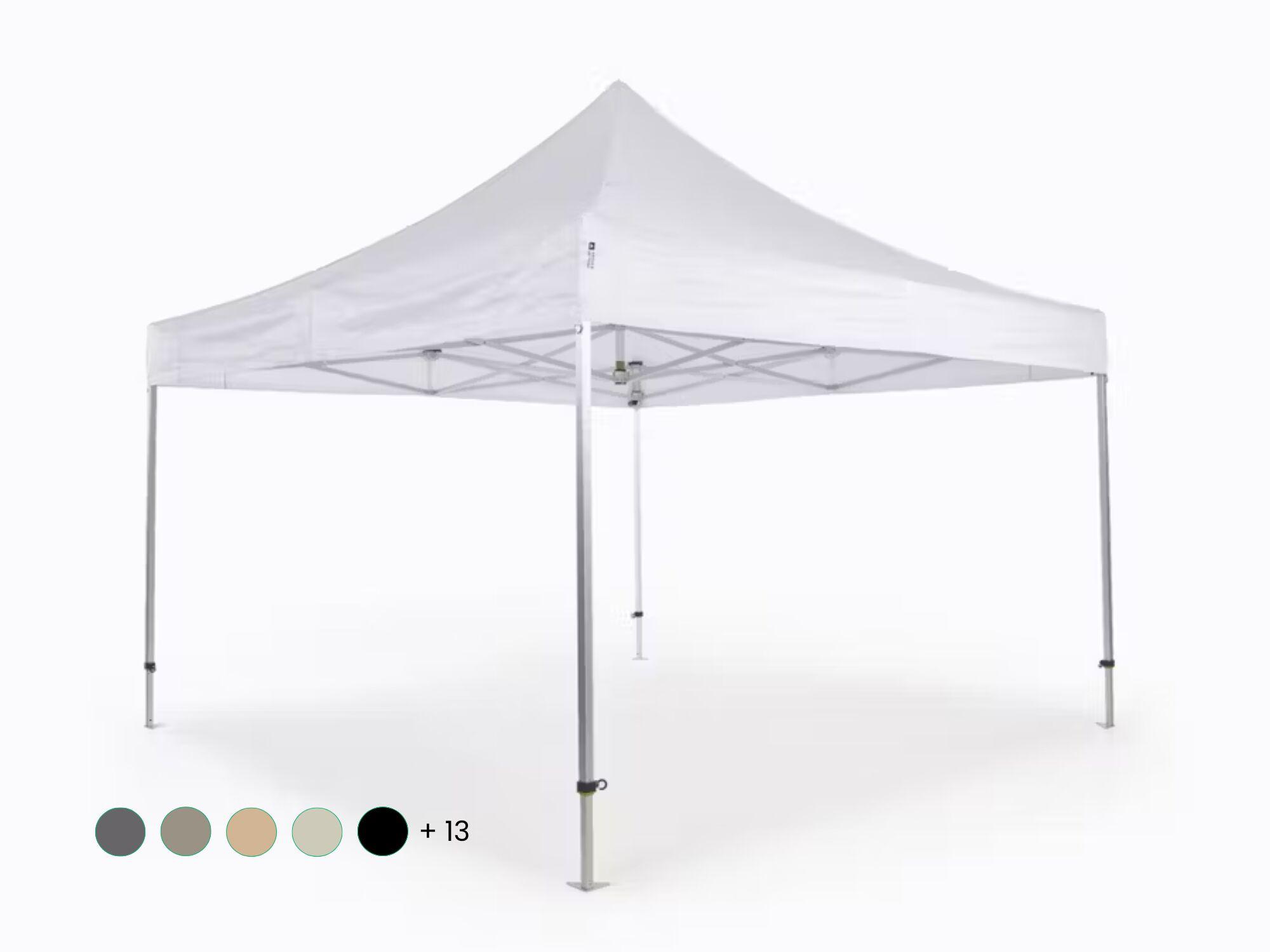 Carpa plegable AluForce con techo de poliéster - 4x4m blanco