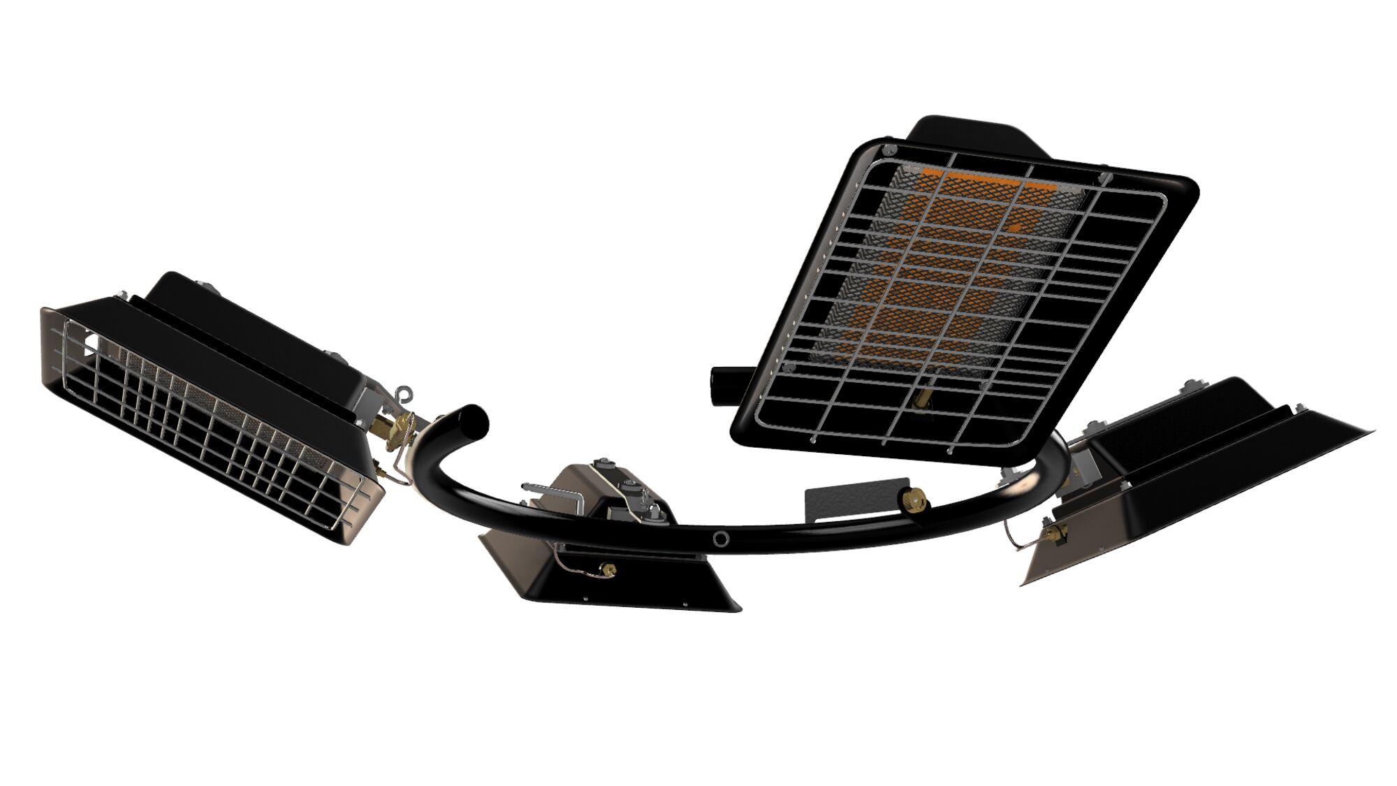 Ophangsysteem gasverwarmer - Zwart