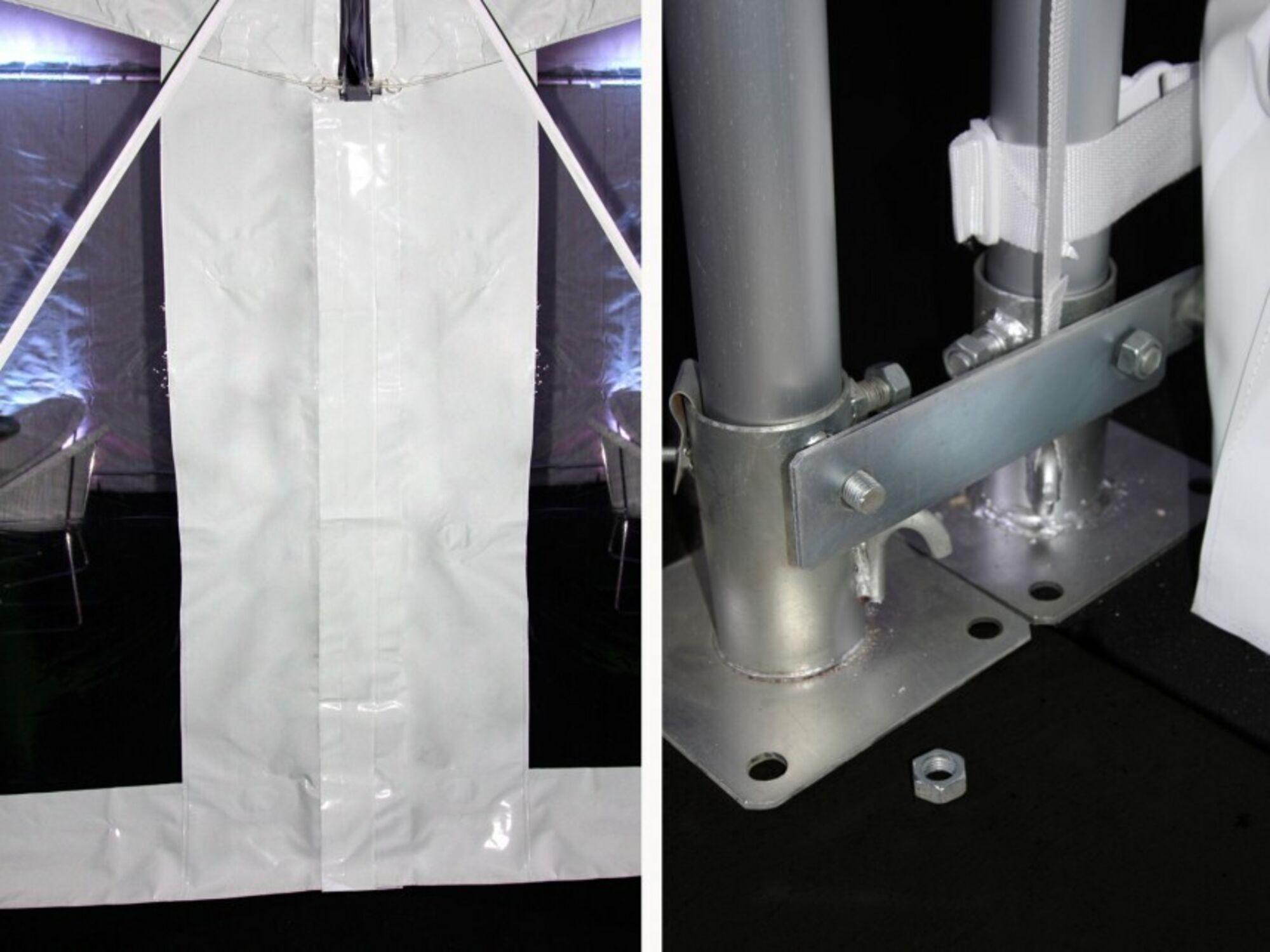Connexion en PVC pour PPAGKVA: 2 tentes pagodes keder Blanc
