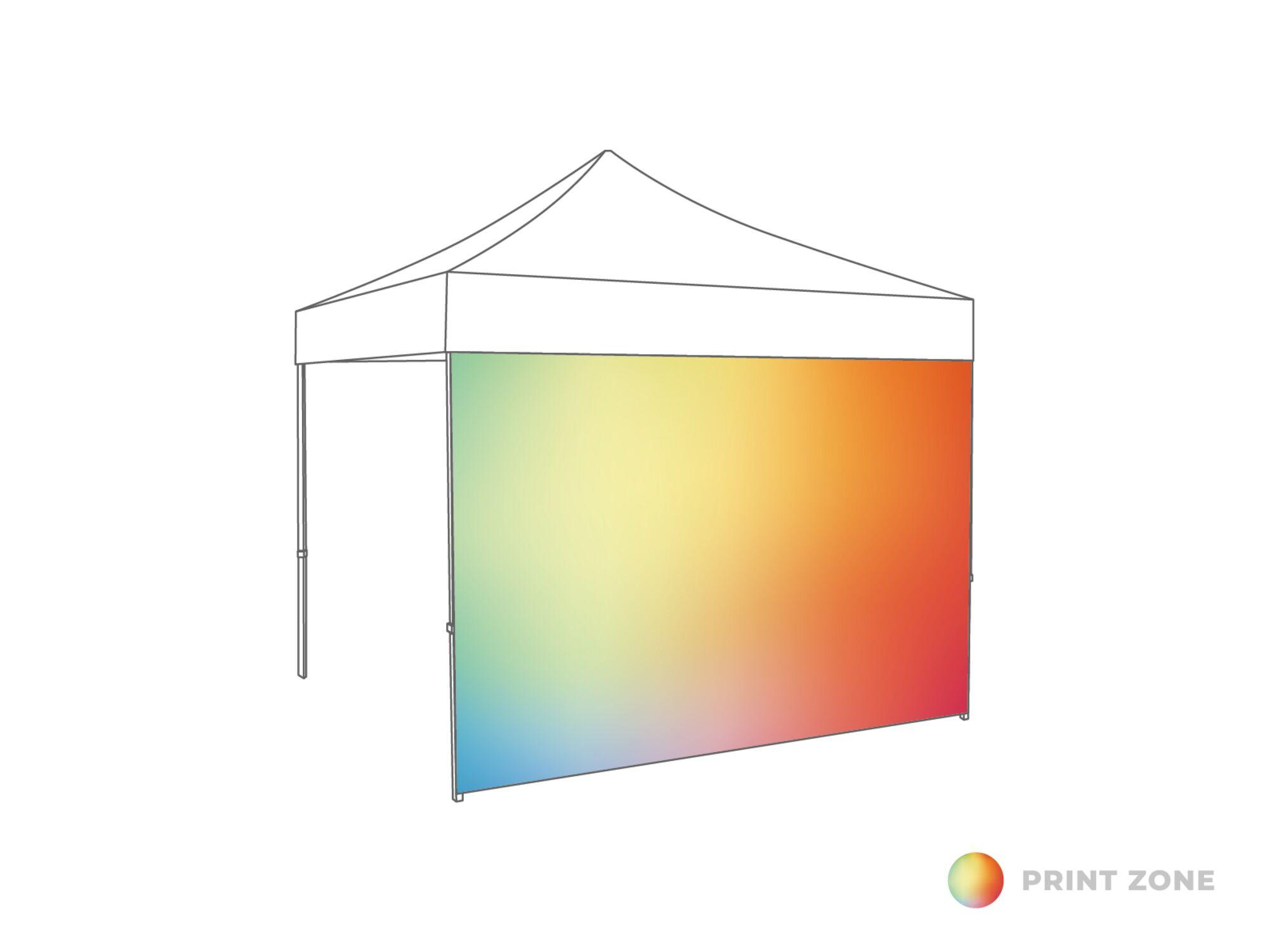 Digital print sidewall folding tent - 4m (for 2x4)