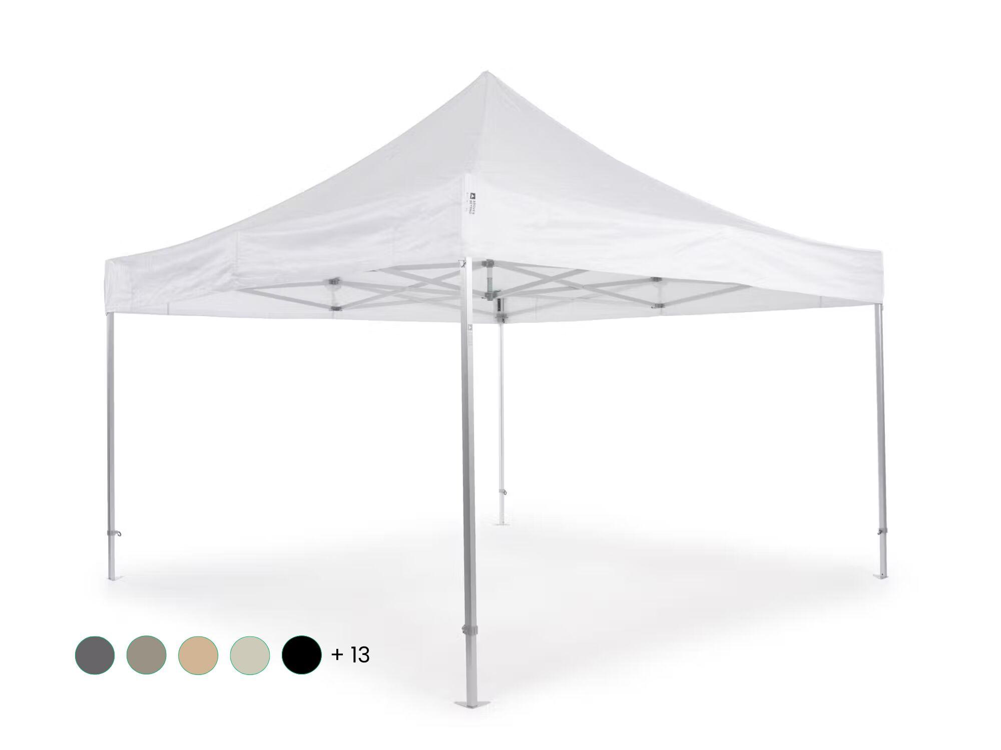Carpa plegable AluLite con techo de poliéster - 4x4m blanco