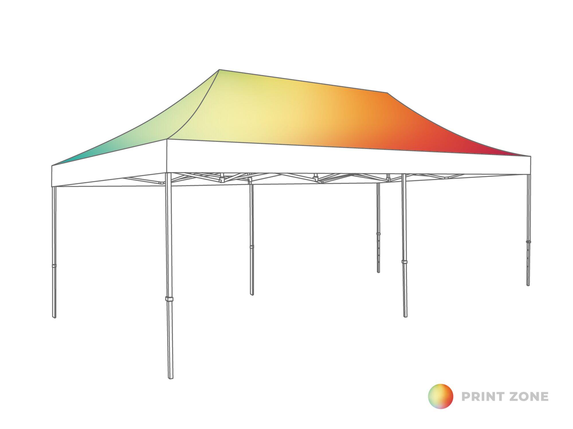 Digital print - PVC Roof without valance folding tent - 4x8m