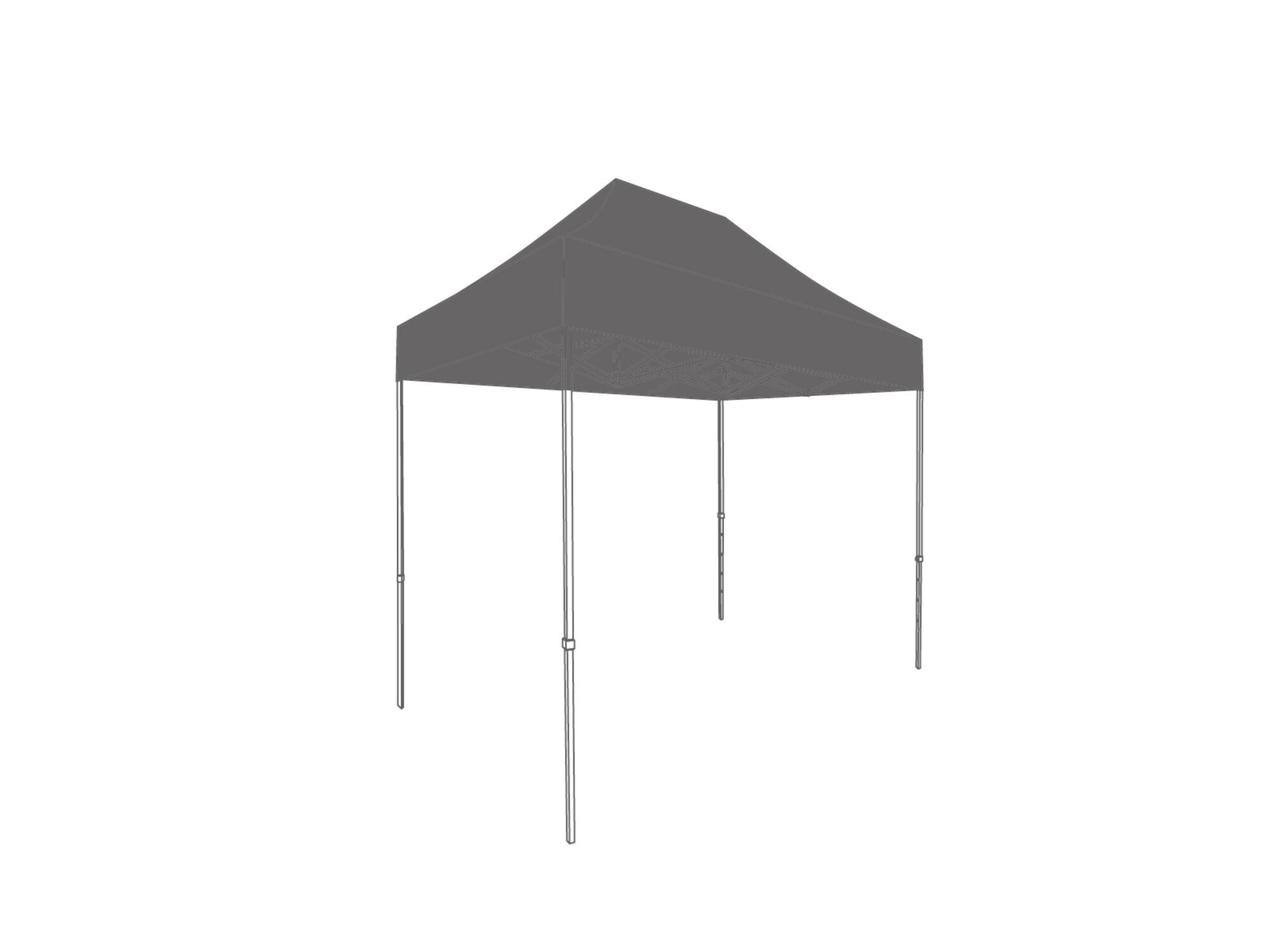 Folding tent AluForce with roof - 2x3m - Polyester Anthracite
