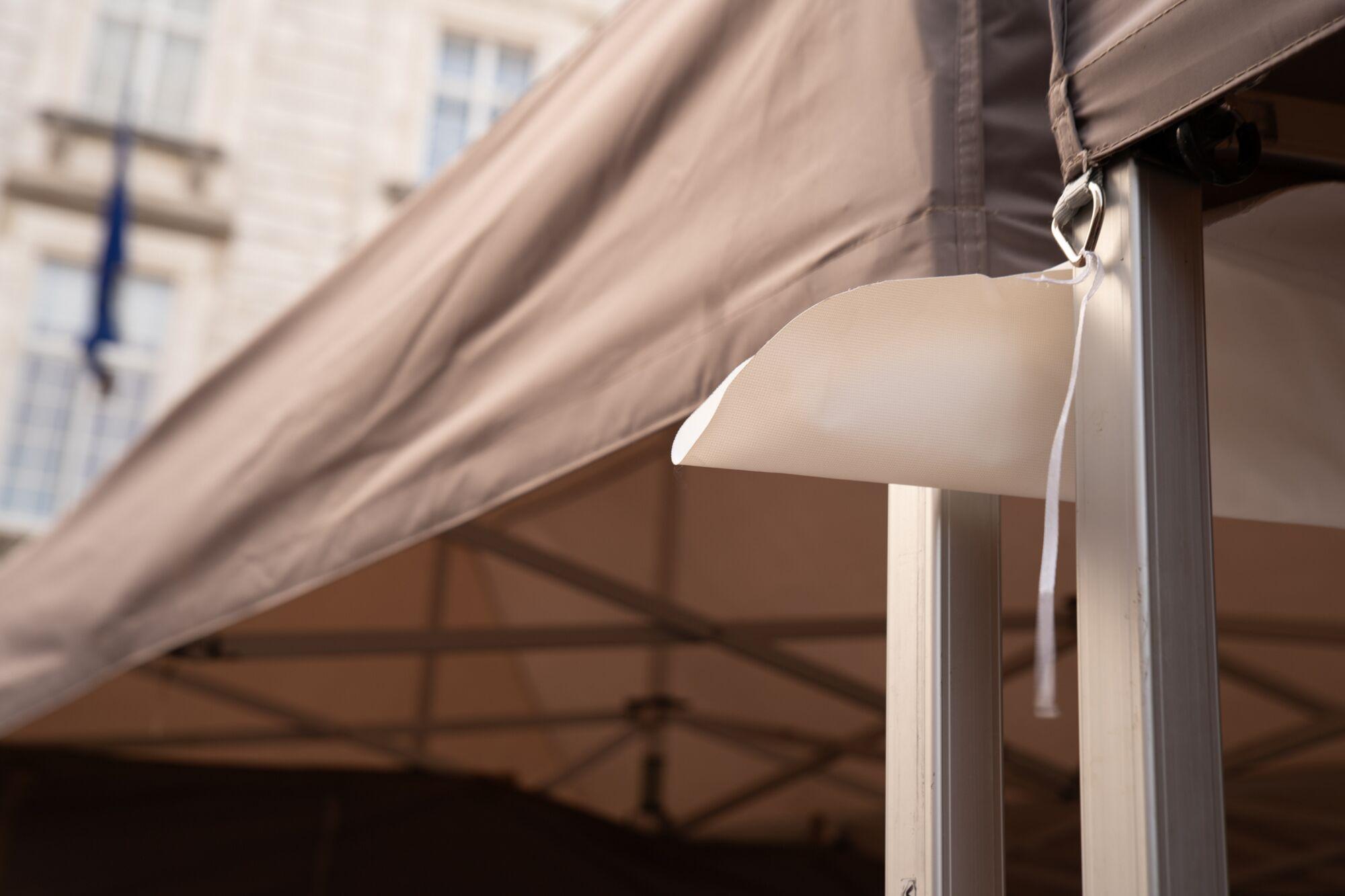 Folding tent Rain gutter - 3m White
