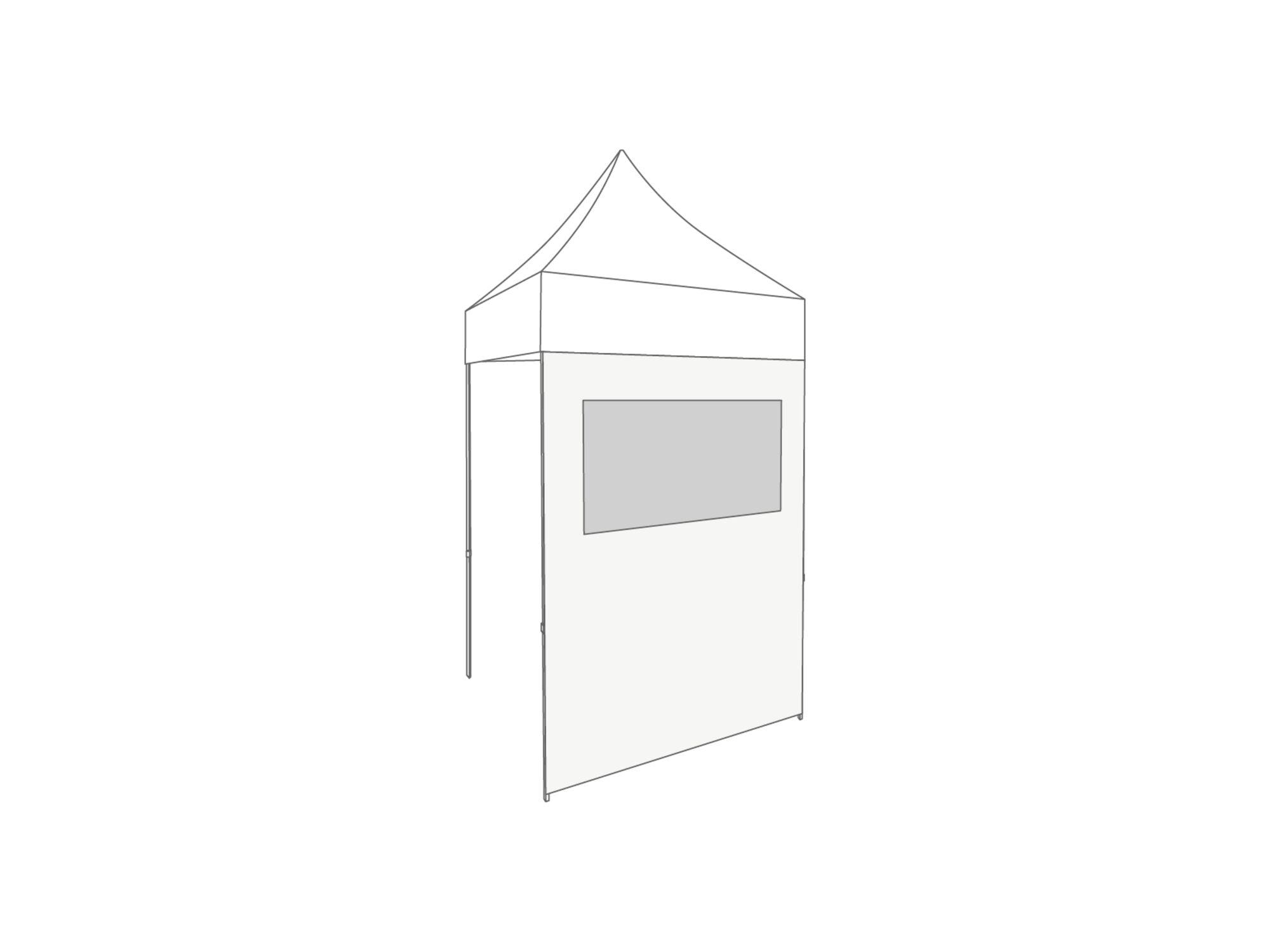 Faltzelt Seitenwand Fenster - 1,5 m - Polyester Weiß