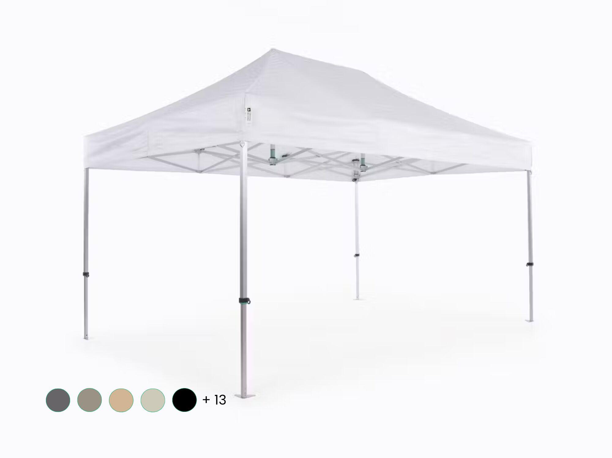 Carpa plegable AluForce con techo de poliéster - 3x4,5m blanco