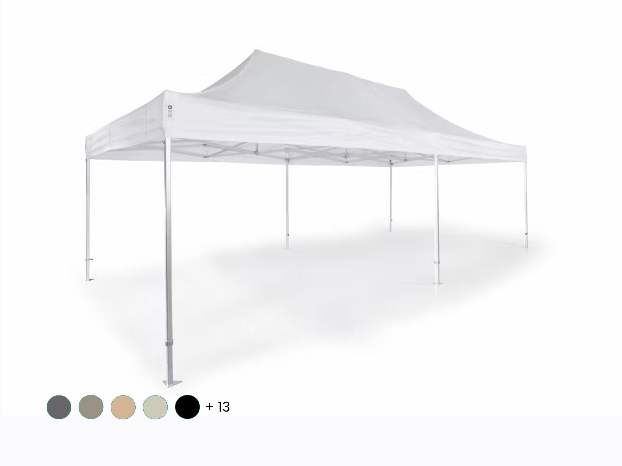 Carpa plegable AluLite con techo de poliéster - 4x8m blanco