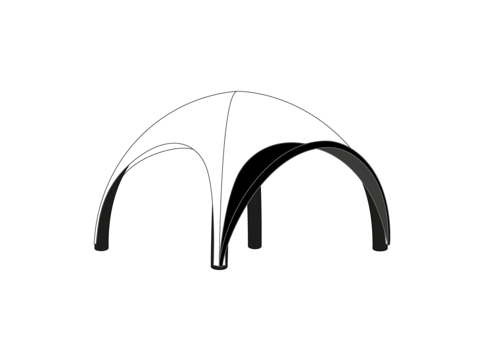 Tente gonflable Globe store gonflable - 4m Noir
