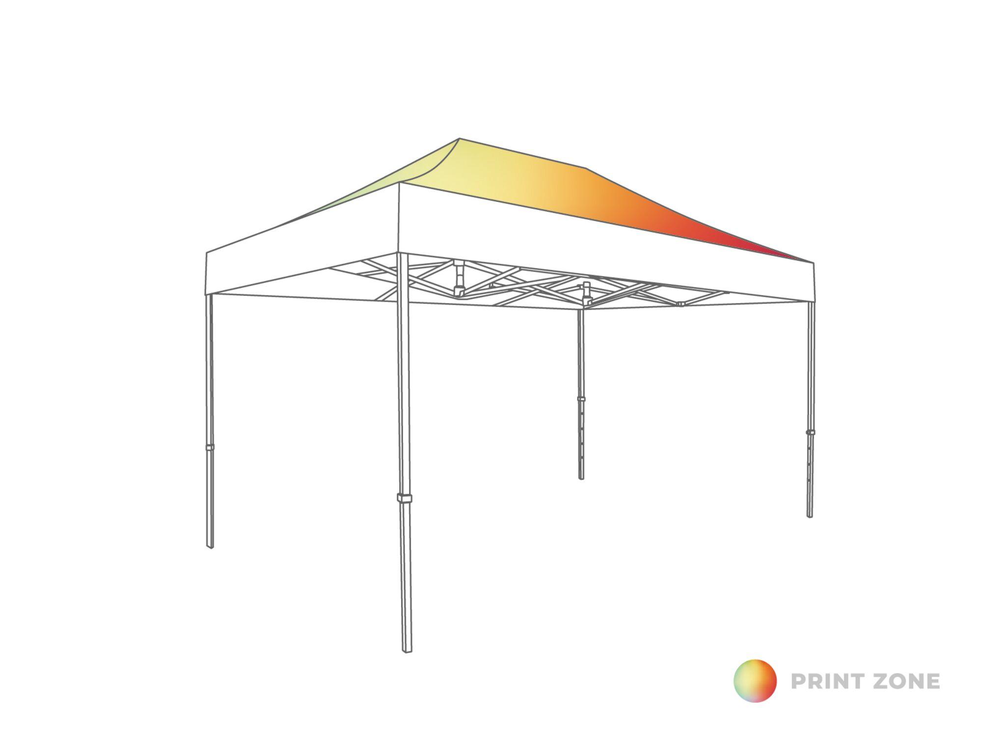Digital print - PVC Roof without valance folding tent - 3x4,5m