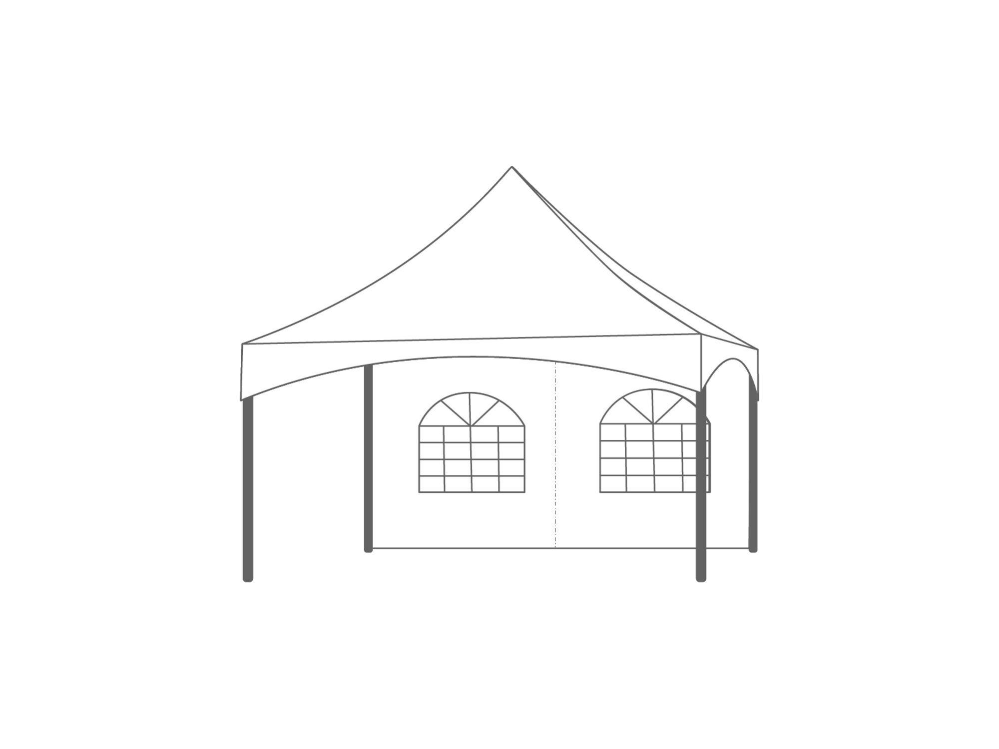 Pagoda tent keder sidewall window 4m White