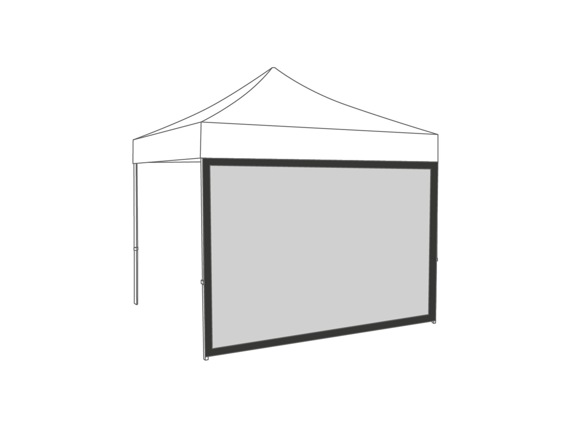 Folding tent Sidewall panoramic window - 3m - Polyester Anthracite