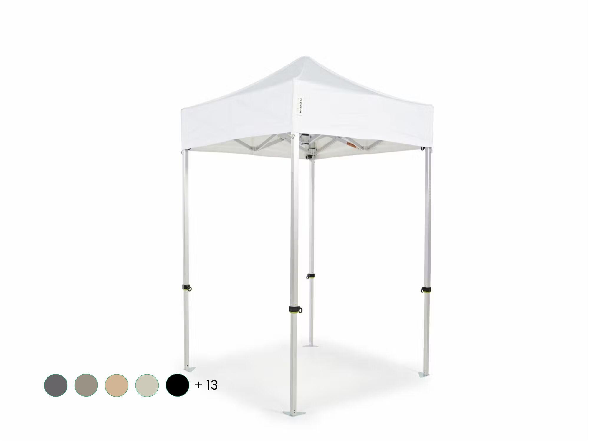 Carpa plegable AluForce con techo de poliéster - 1,5x1,5m blanco