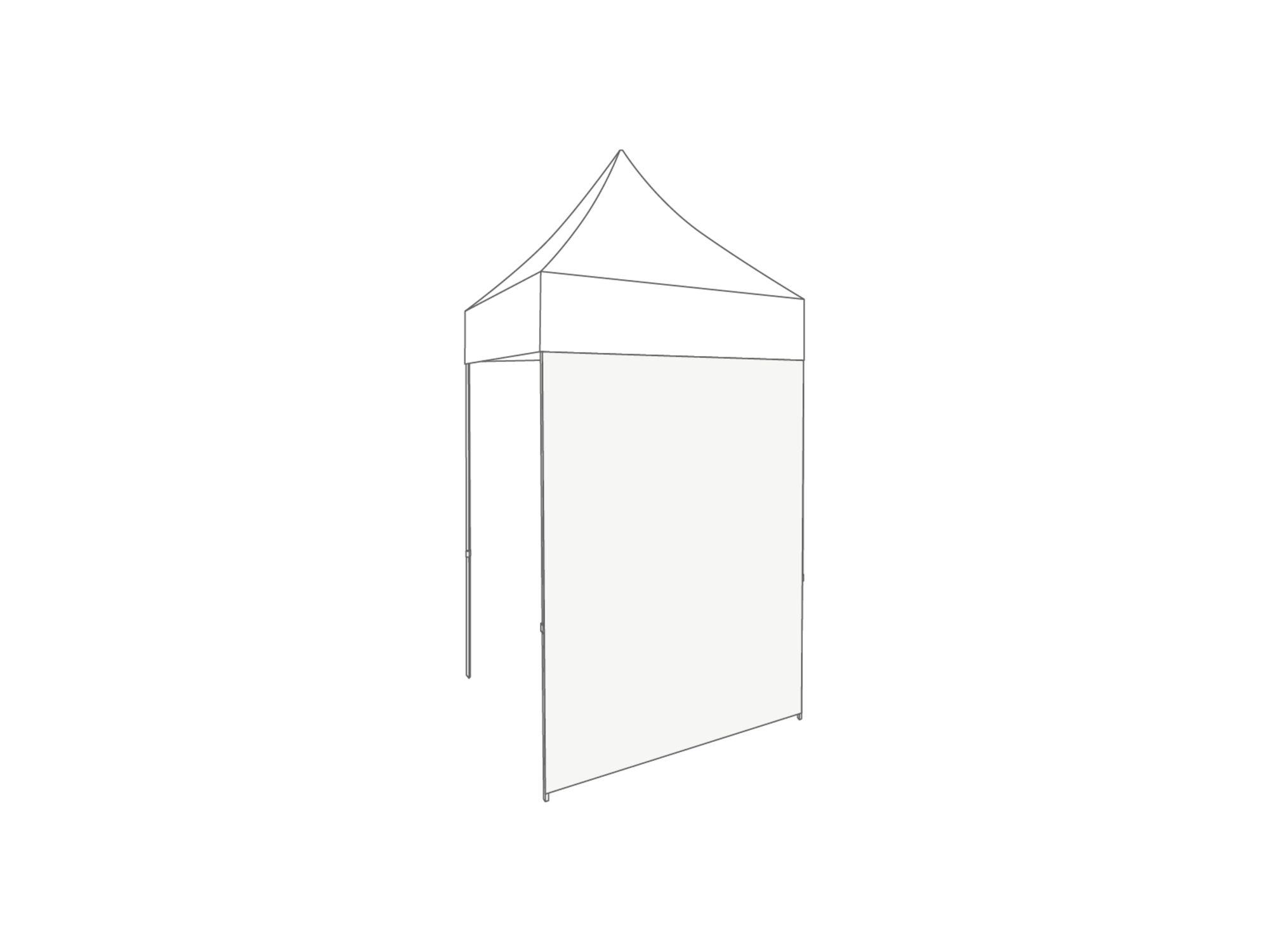 Faltzelt Seitenwand geschlossen - 1,5 m - Polyester Weiß