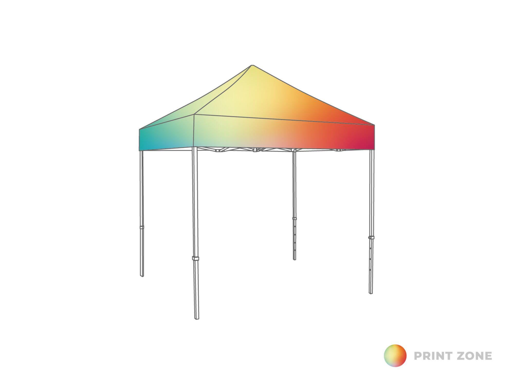 folding tent 2,5 x 2,5 print