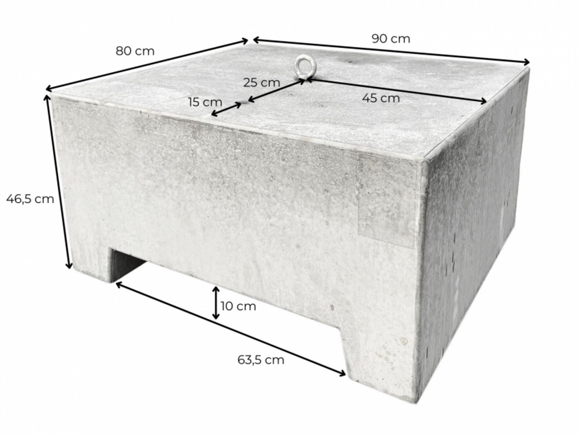Concrete block - 650 kg (with one eye bolt)